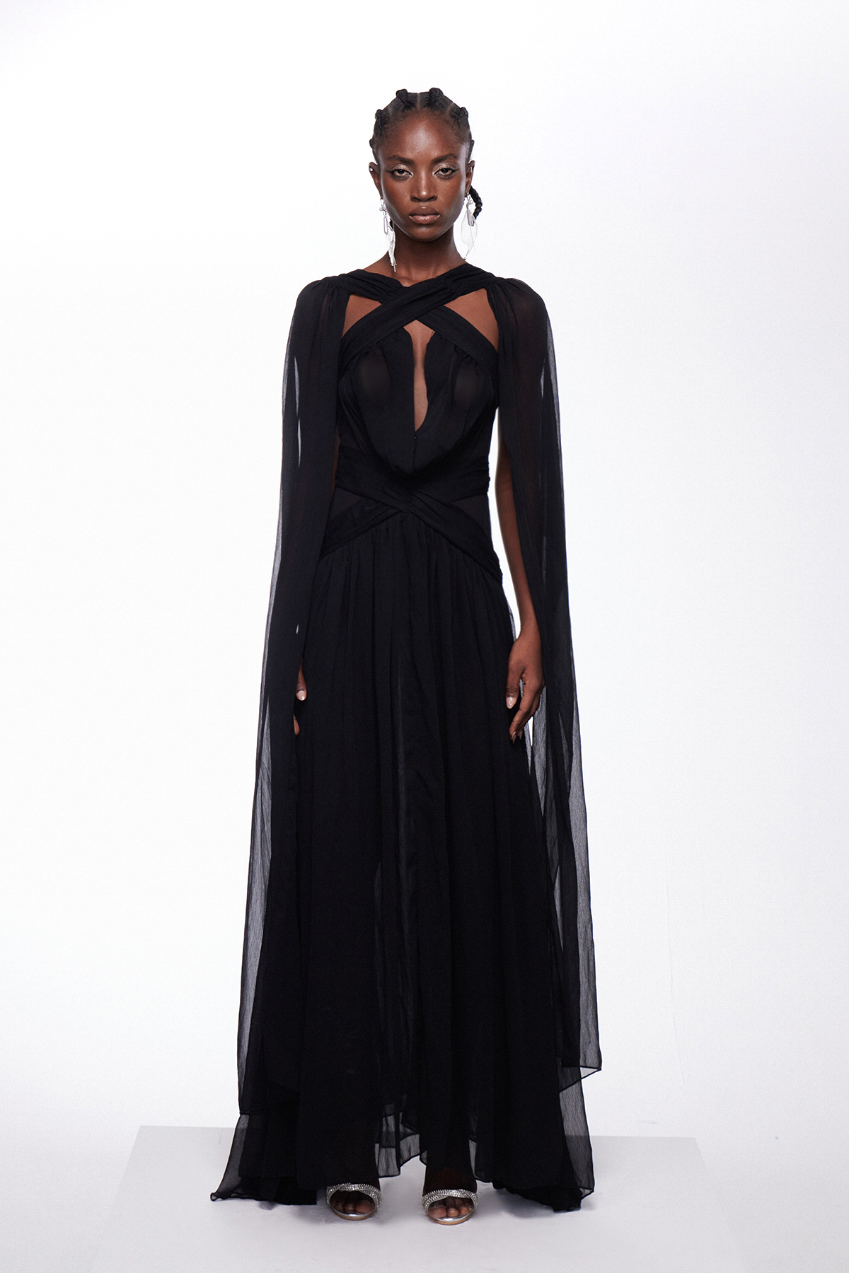 Iiris Backless Mesh Maxi Dress