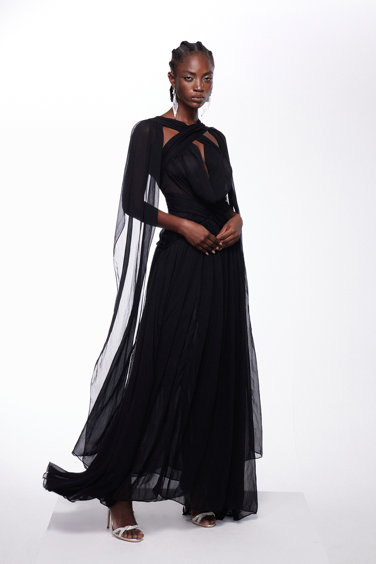 Iiris Backless Mesh Maxi Dress