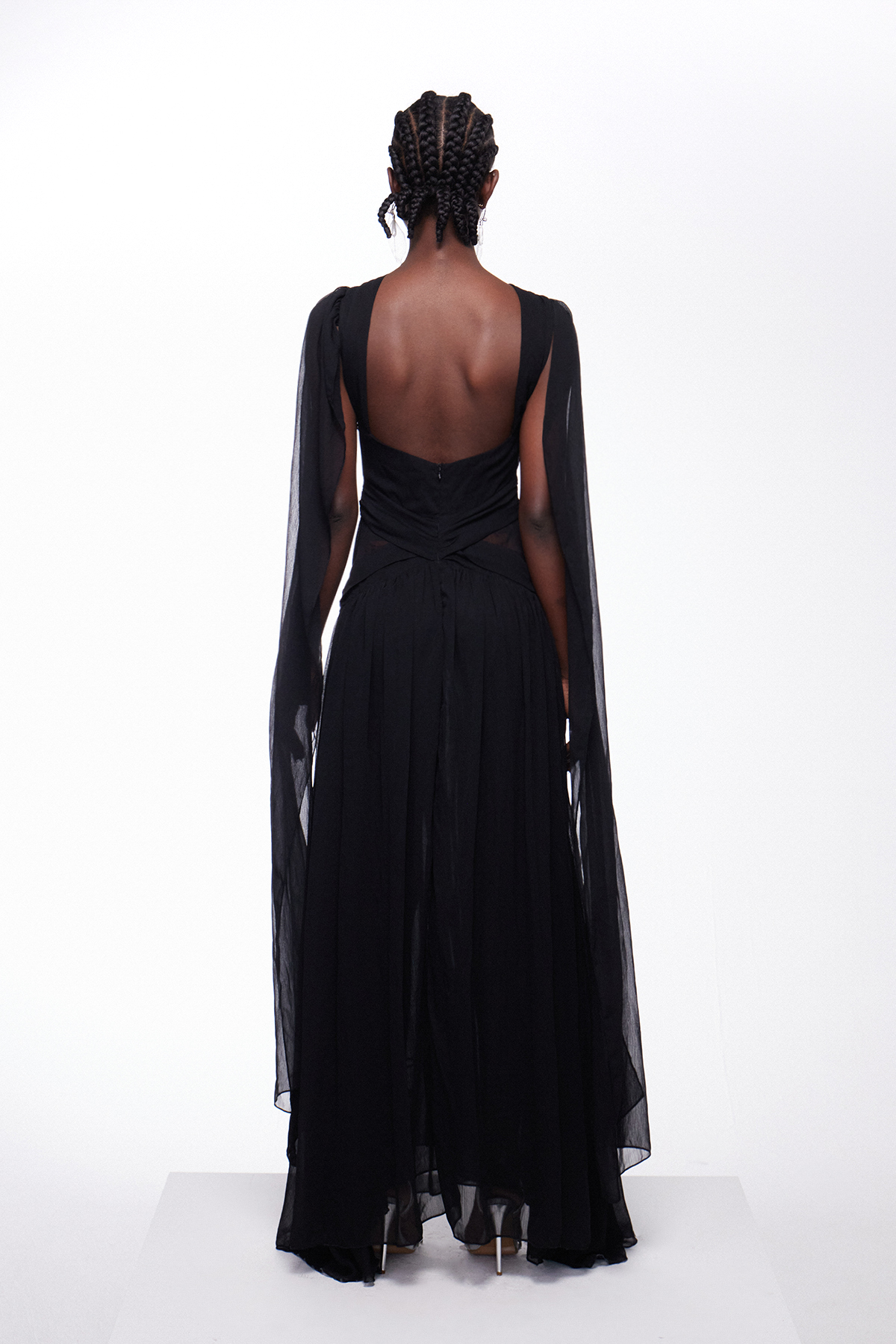 Iiris Backless Mesh Maxi Dress