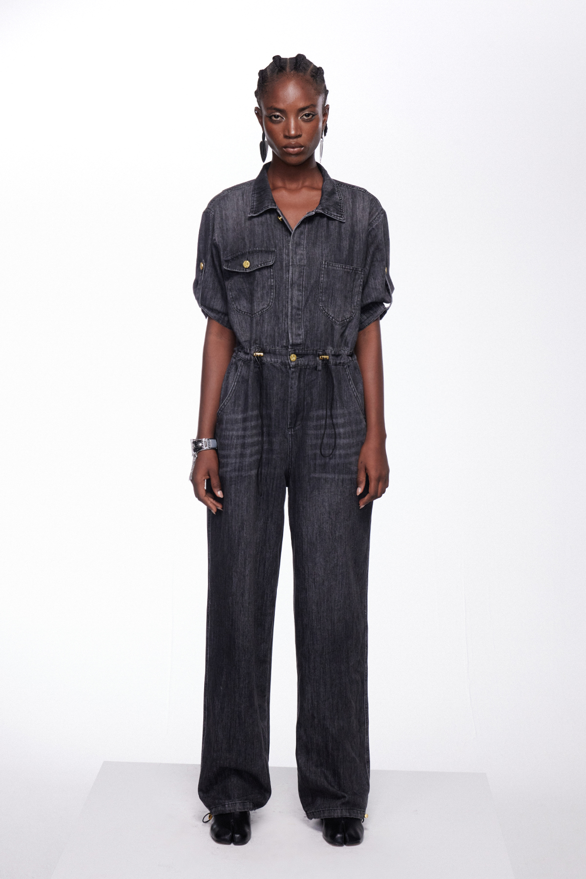 Iiro Drawstring Denim Jumpsuit