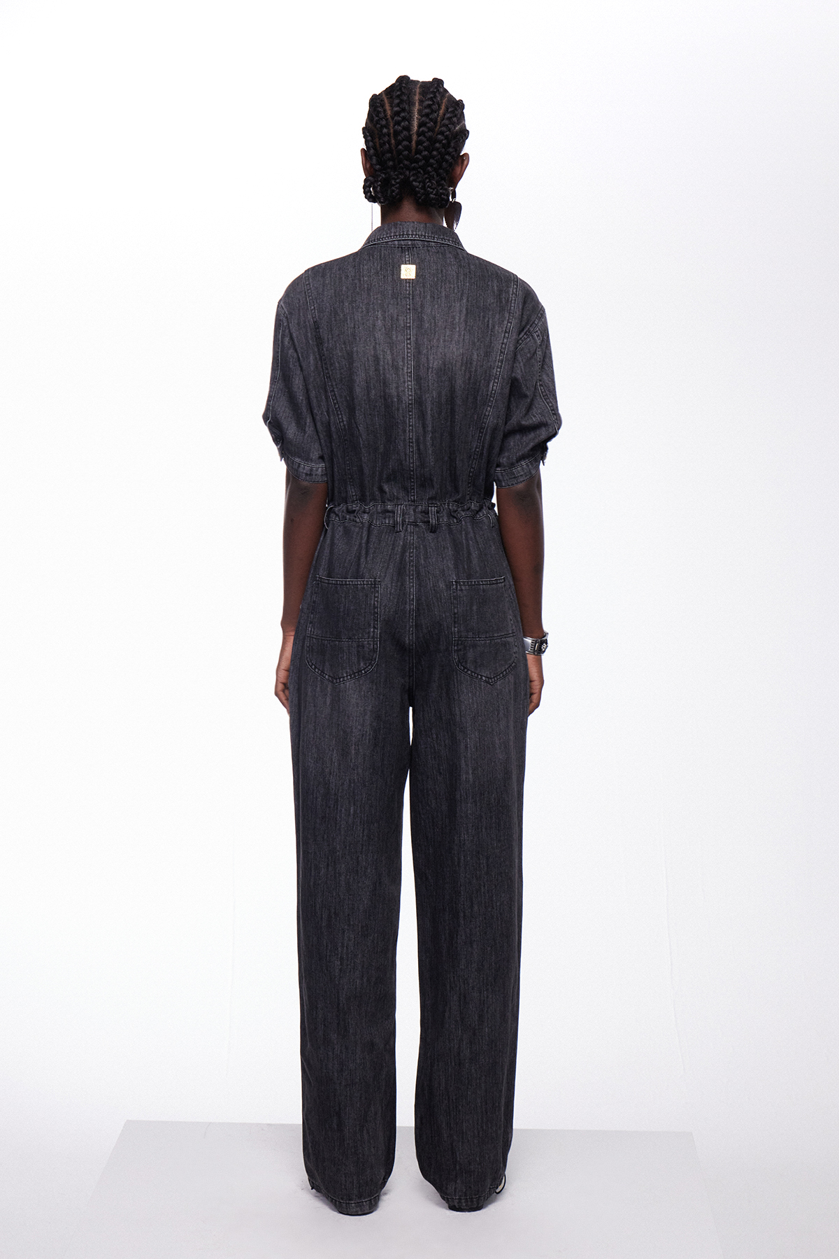 Iiro Drawstring Denim Jumpsuit