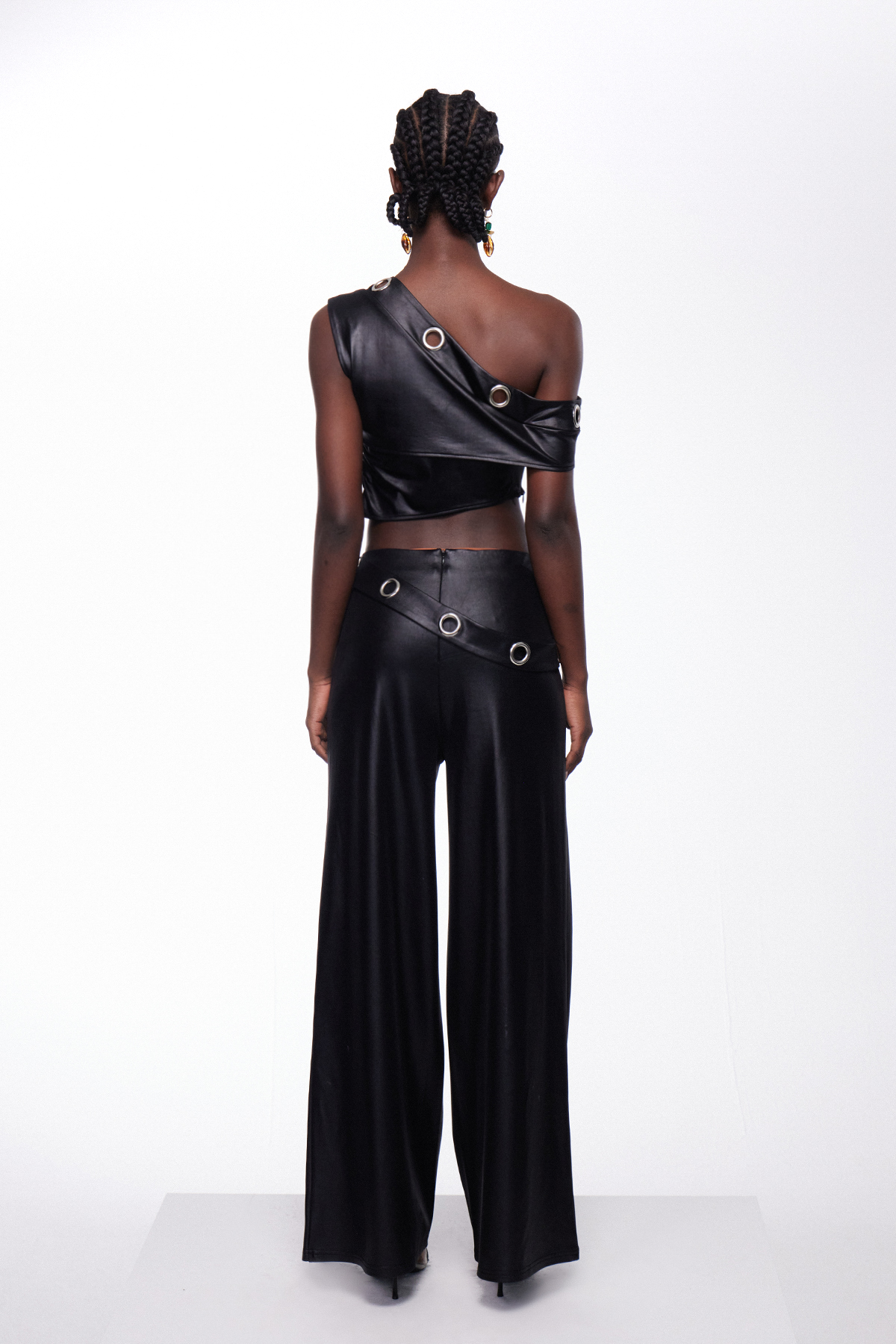 Ikaia Asymmetric Eyelet Pants Set