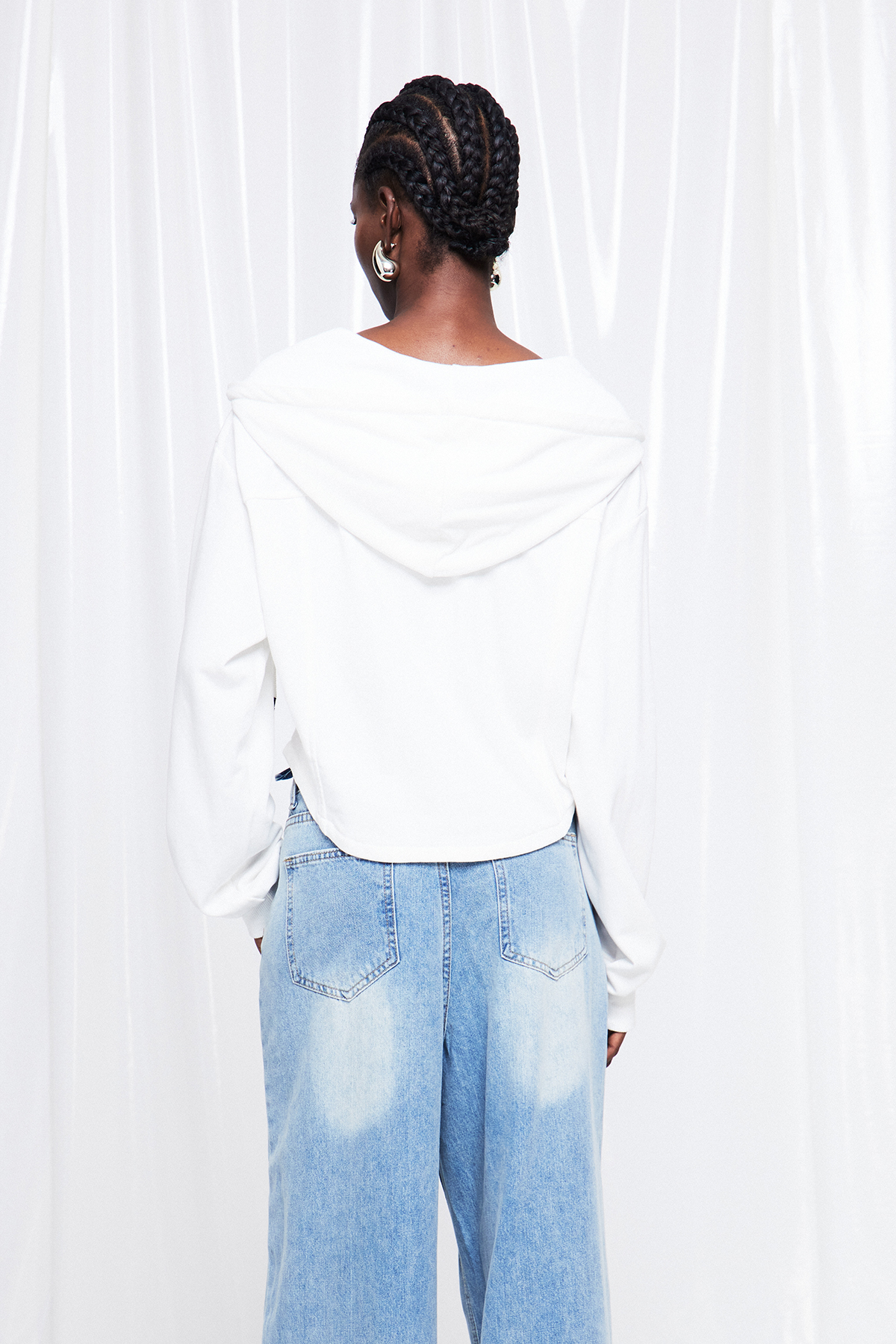 Ikaros Lace Up Denim Top