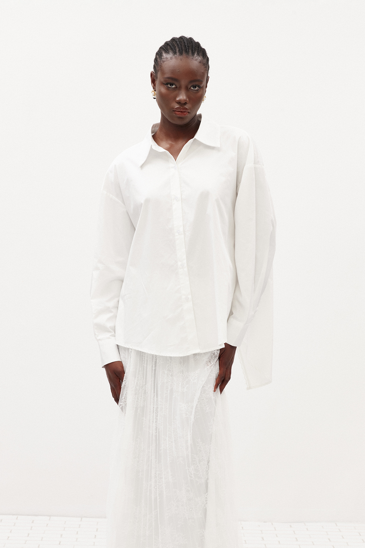 Ikechukwu Deconstruct Lace Skirt Set