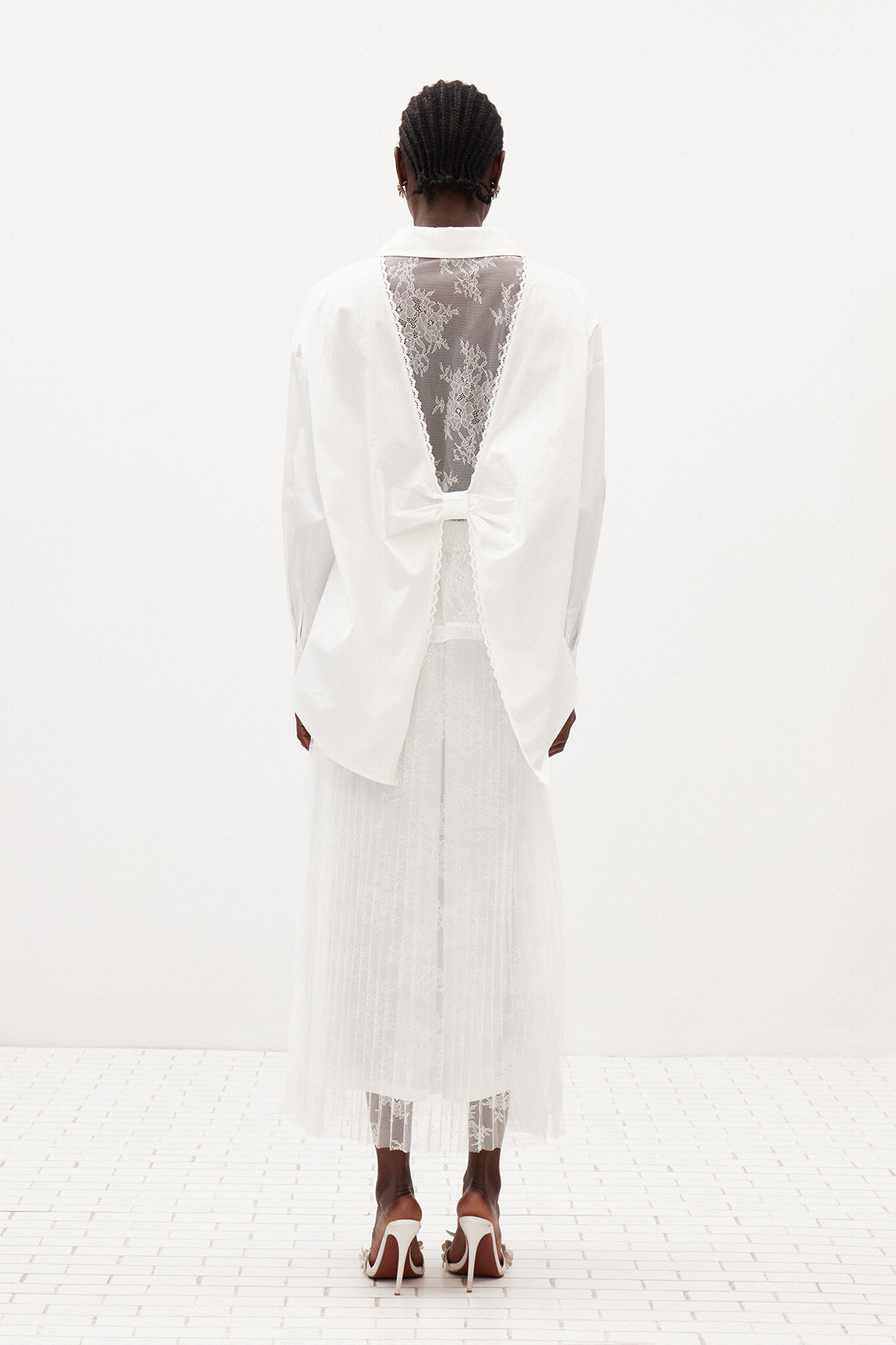 Ikechukwu Deconstruct Lace Skirt Set