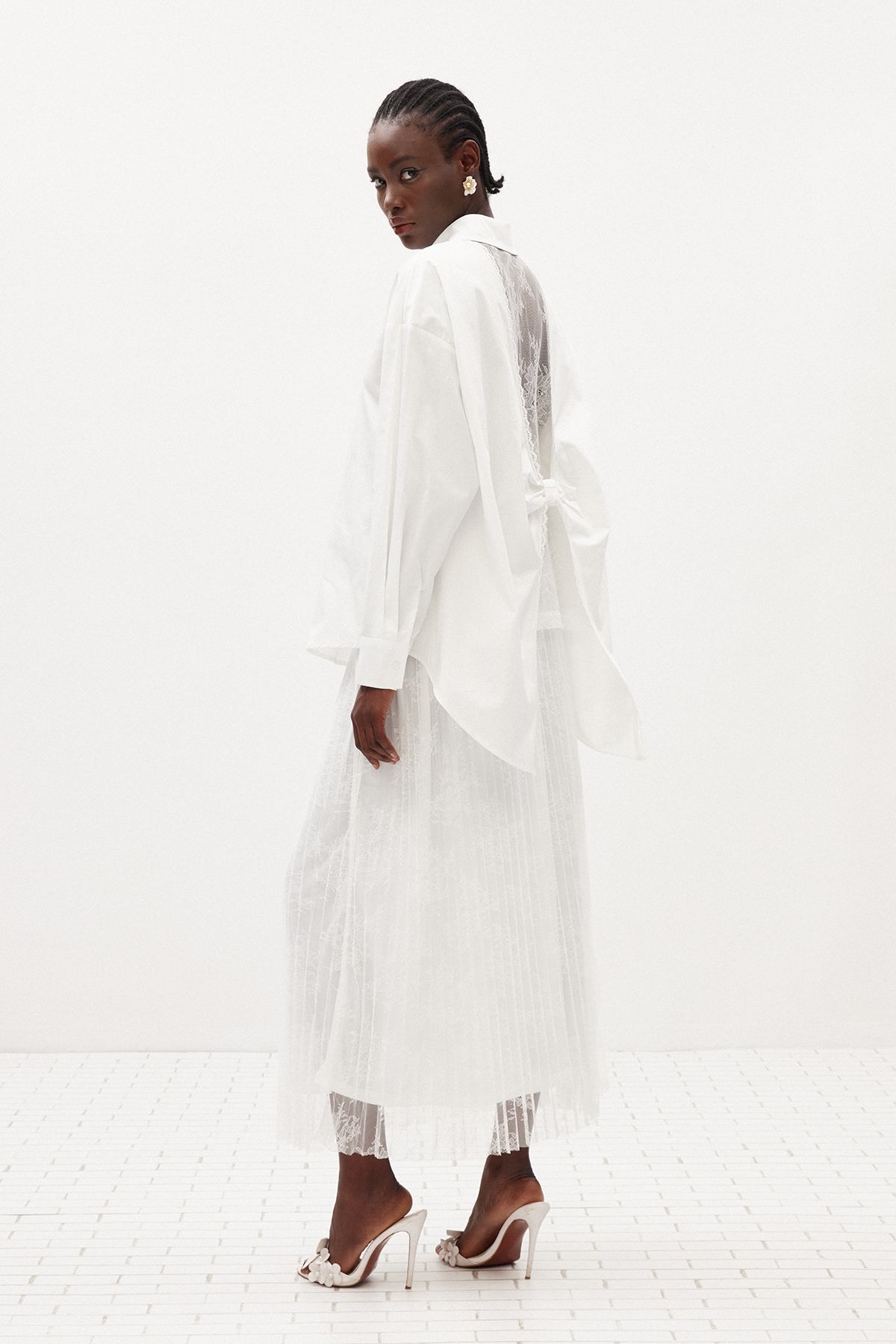 Ikechukwu Deconstruct Lace Skirt Set