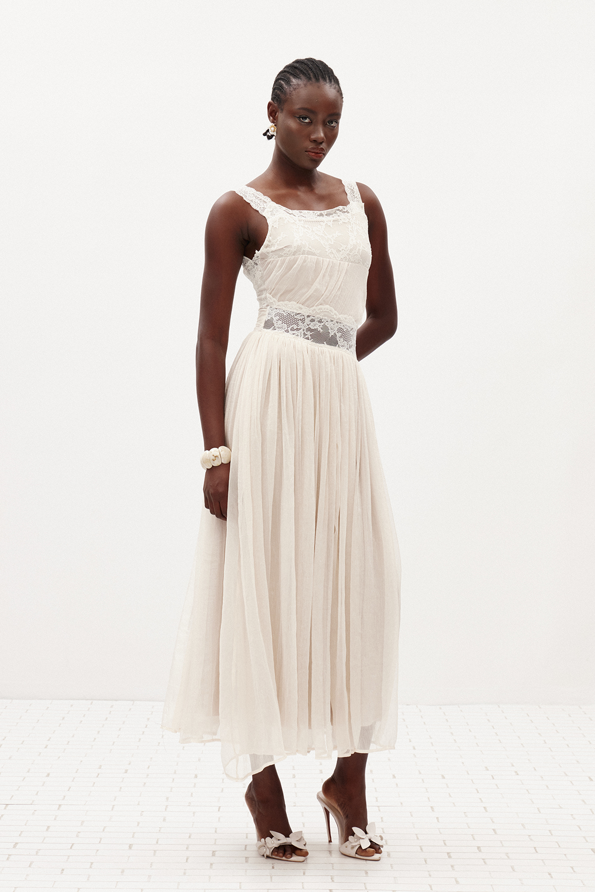 Ikenna Backless Mesh Maxi Dress