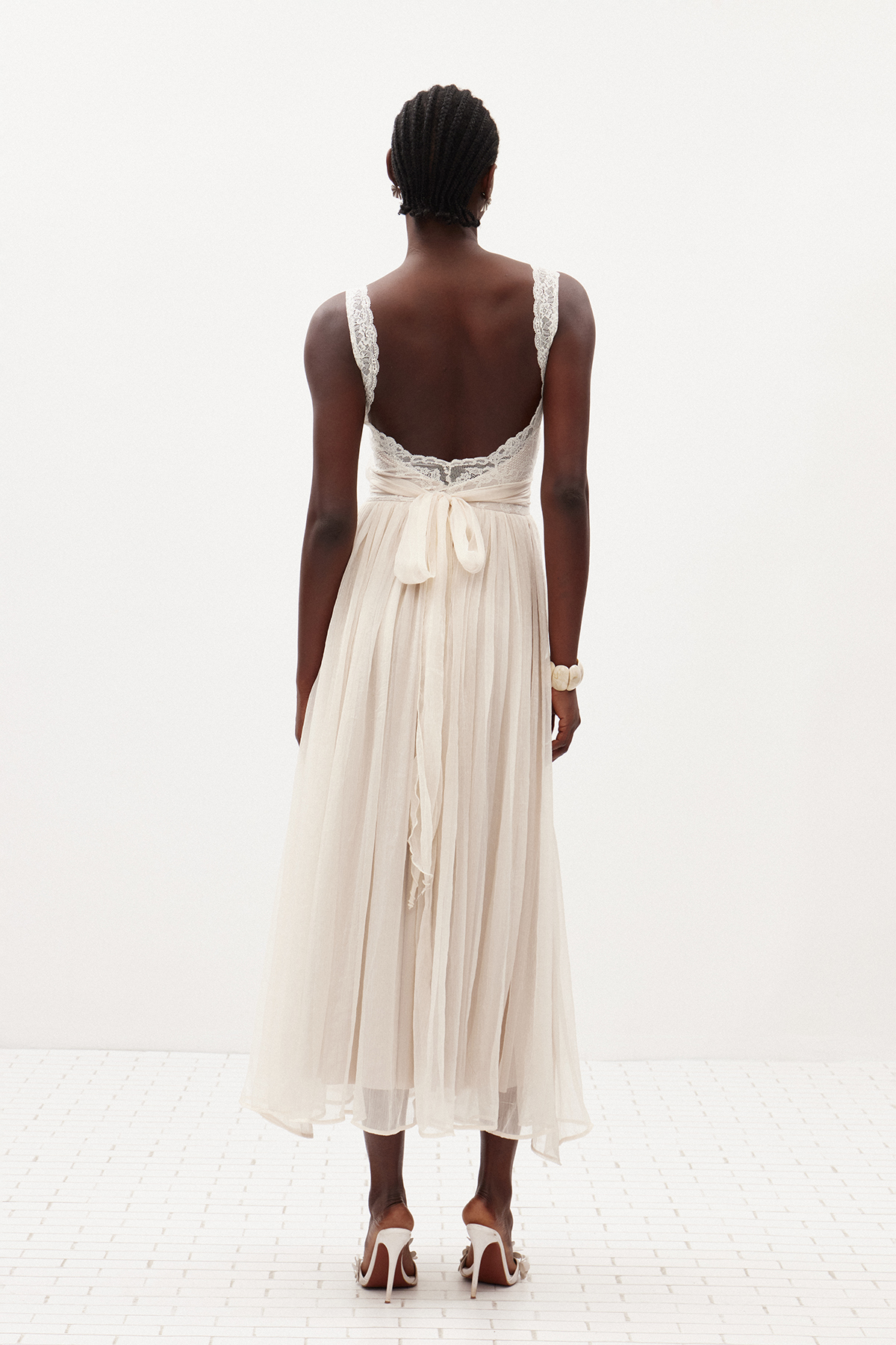 Ikenna Backless Mesh Maxi Dress