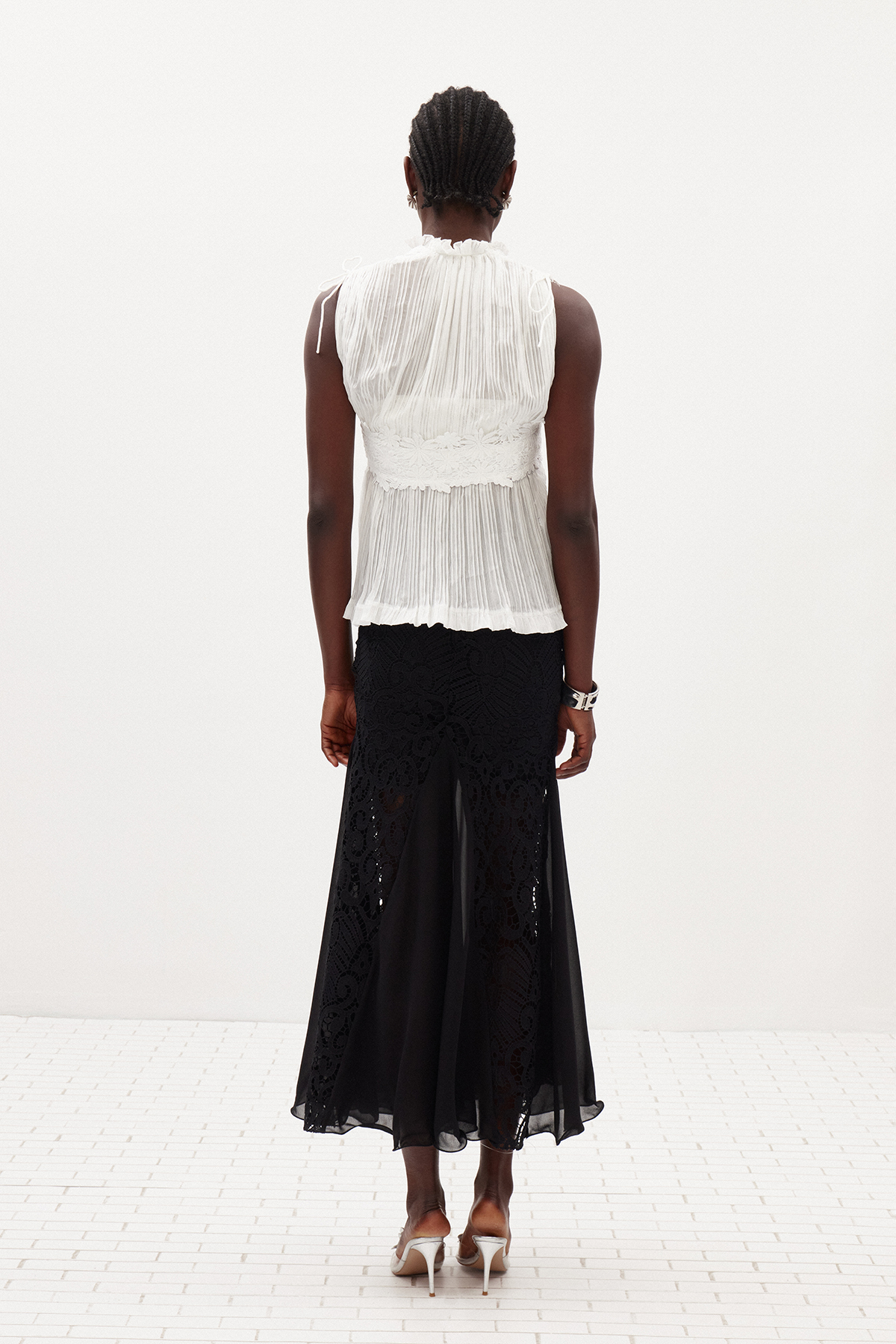 Ikram Sleeveless Mesh Top