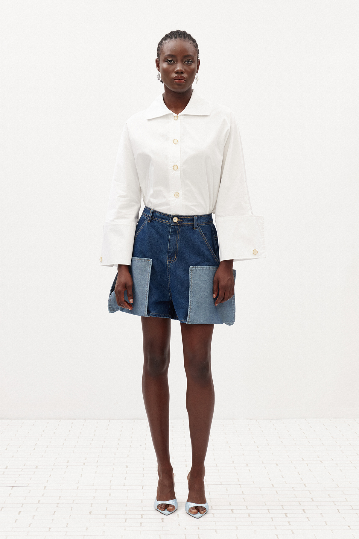 Ila Button Deconstruct Shorts Set