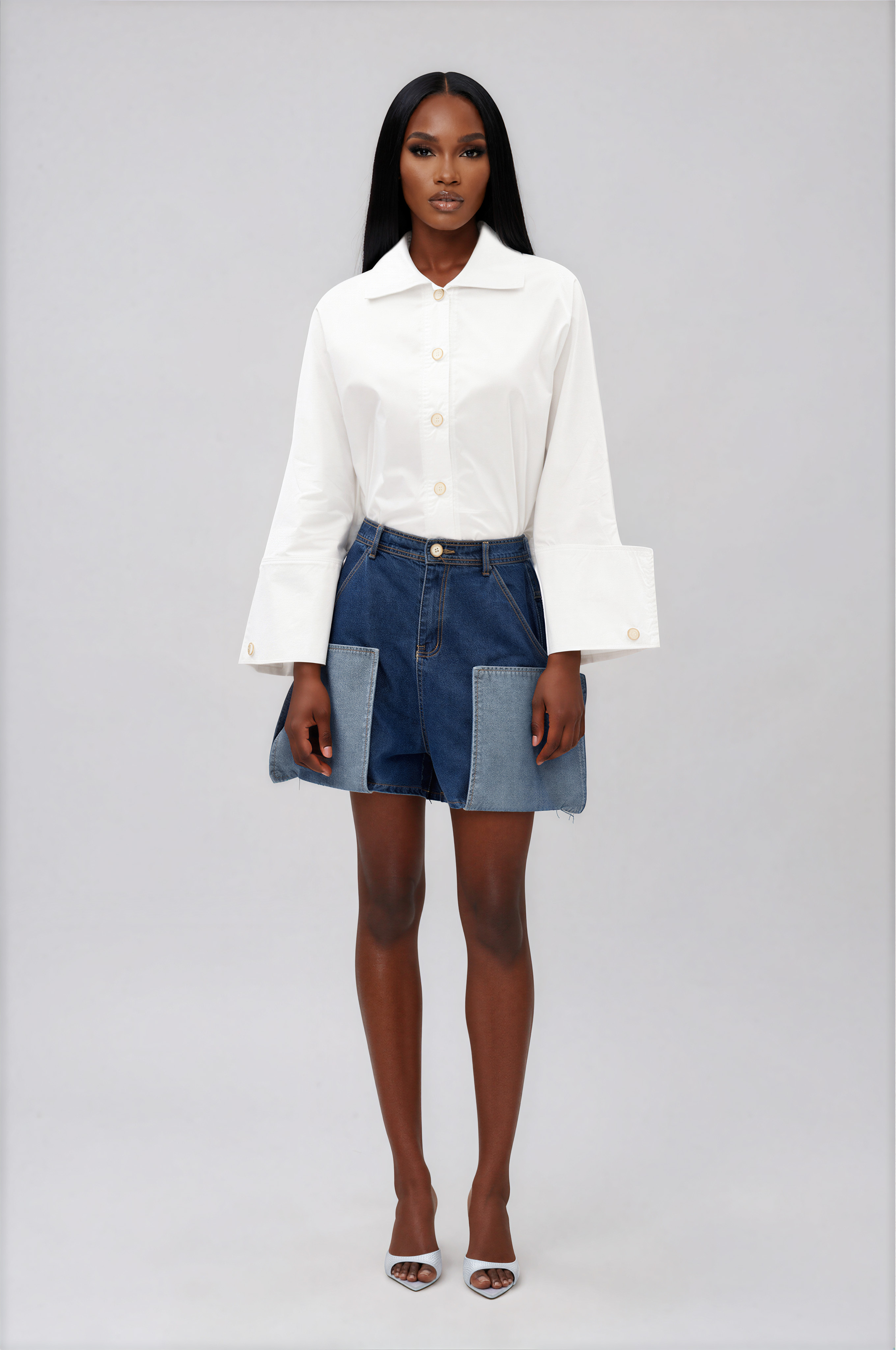 Ila Button Deconstruct Shorts Set