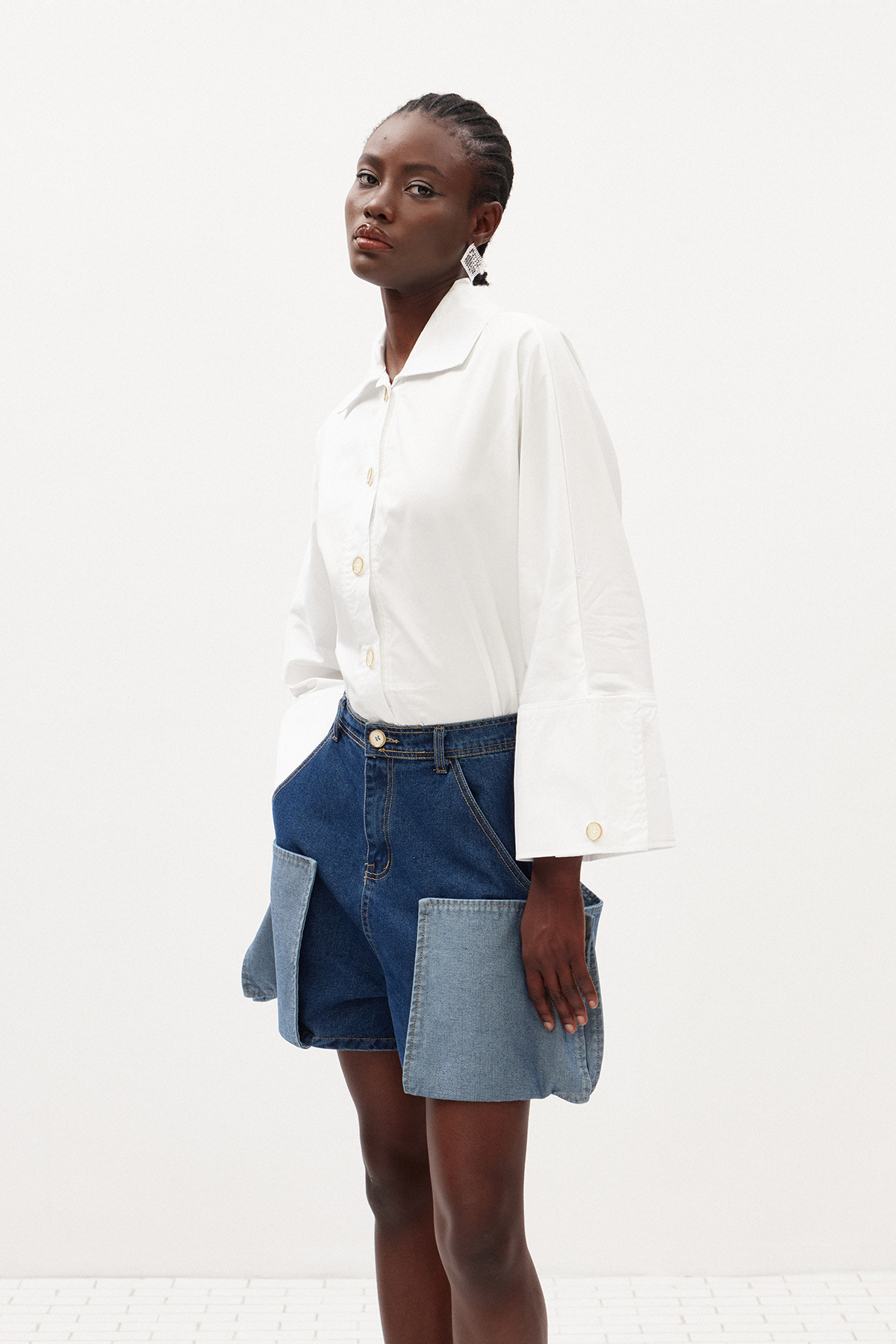 Ila Button Deconstruct Shorts Set