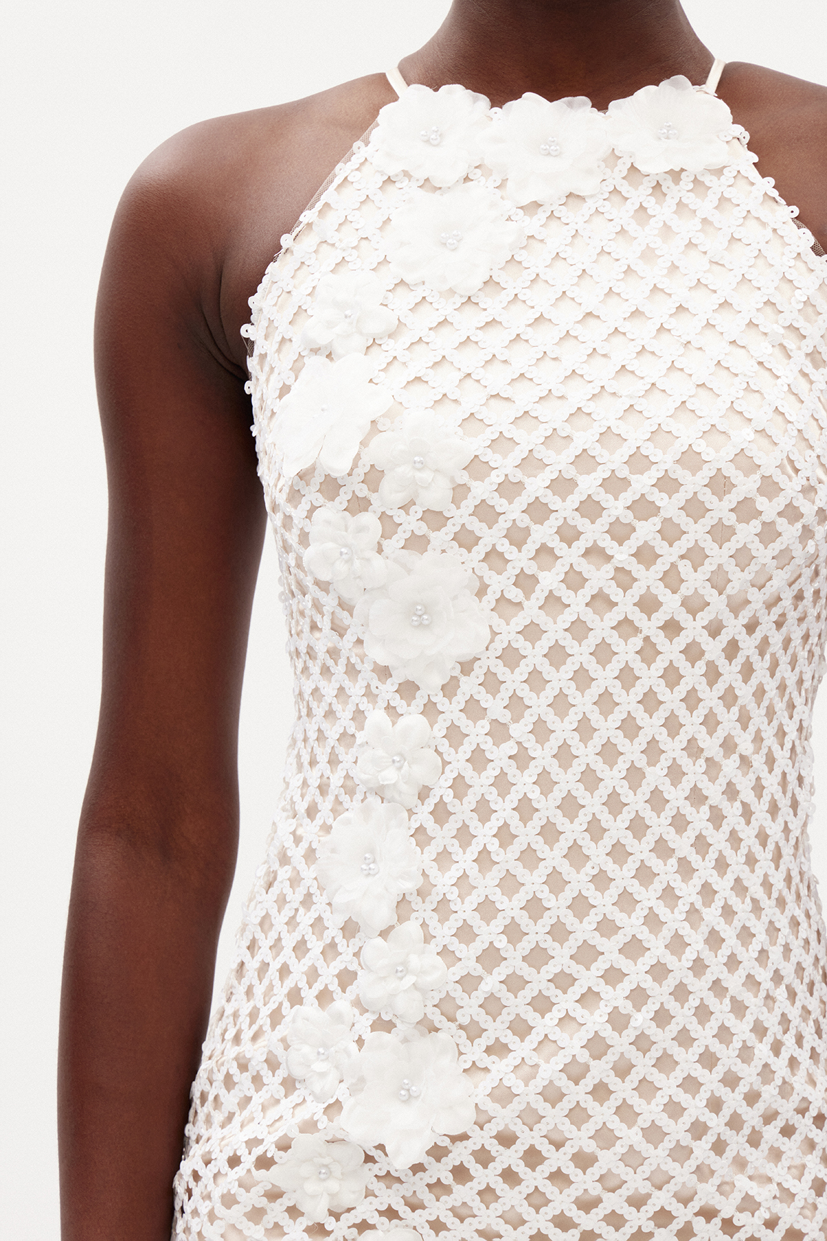 Ilai Flower Mesh Maxi Dress