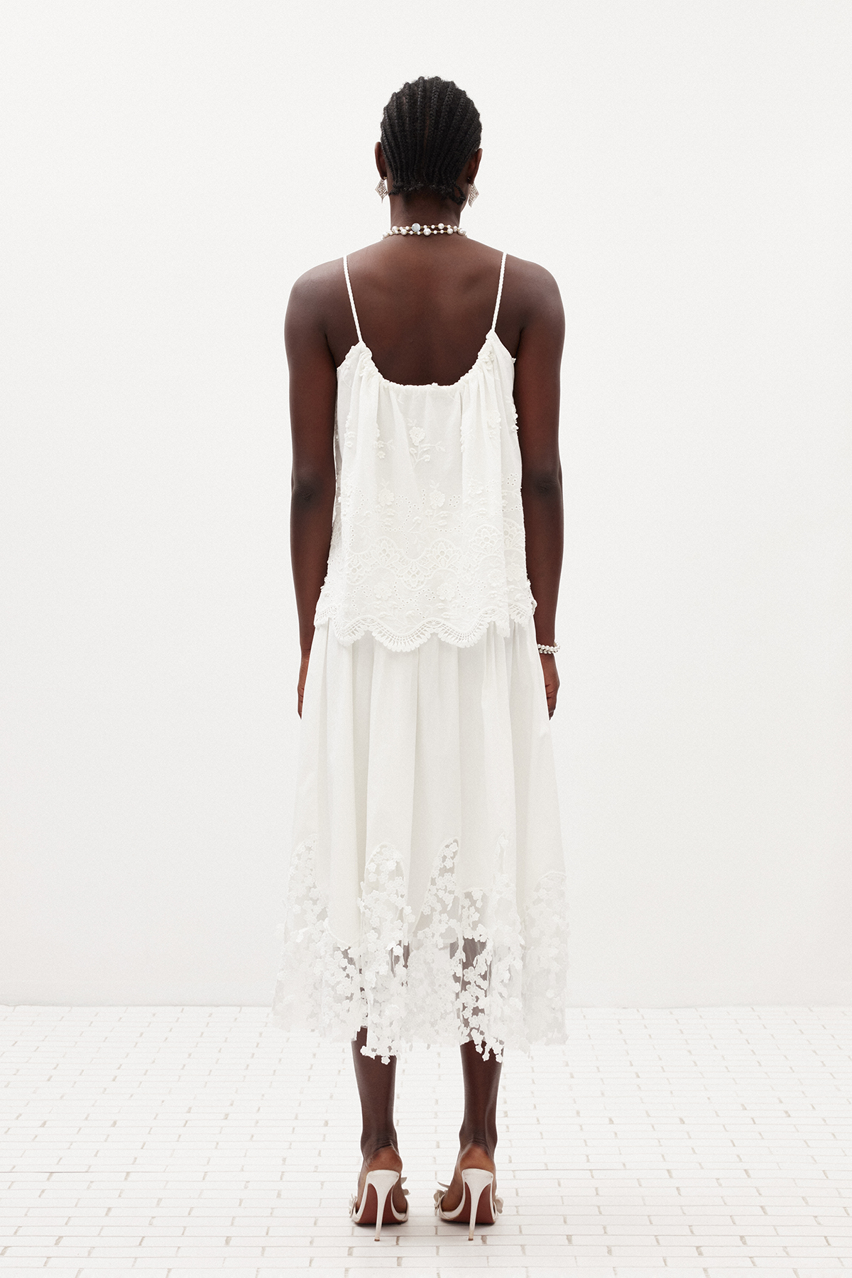 Ilan Spaghetti Embellished Skirt Set