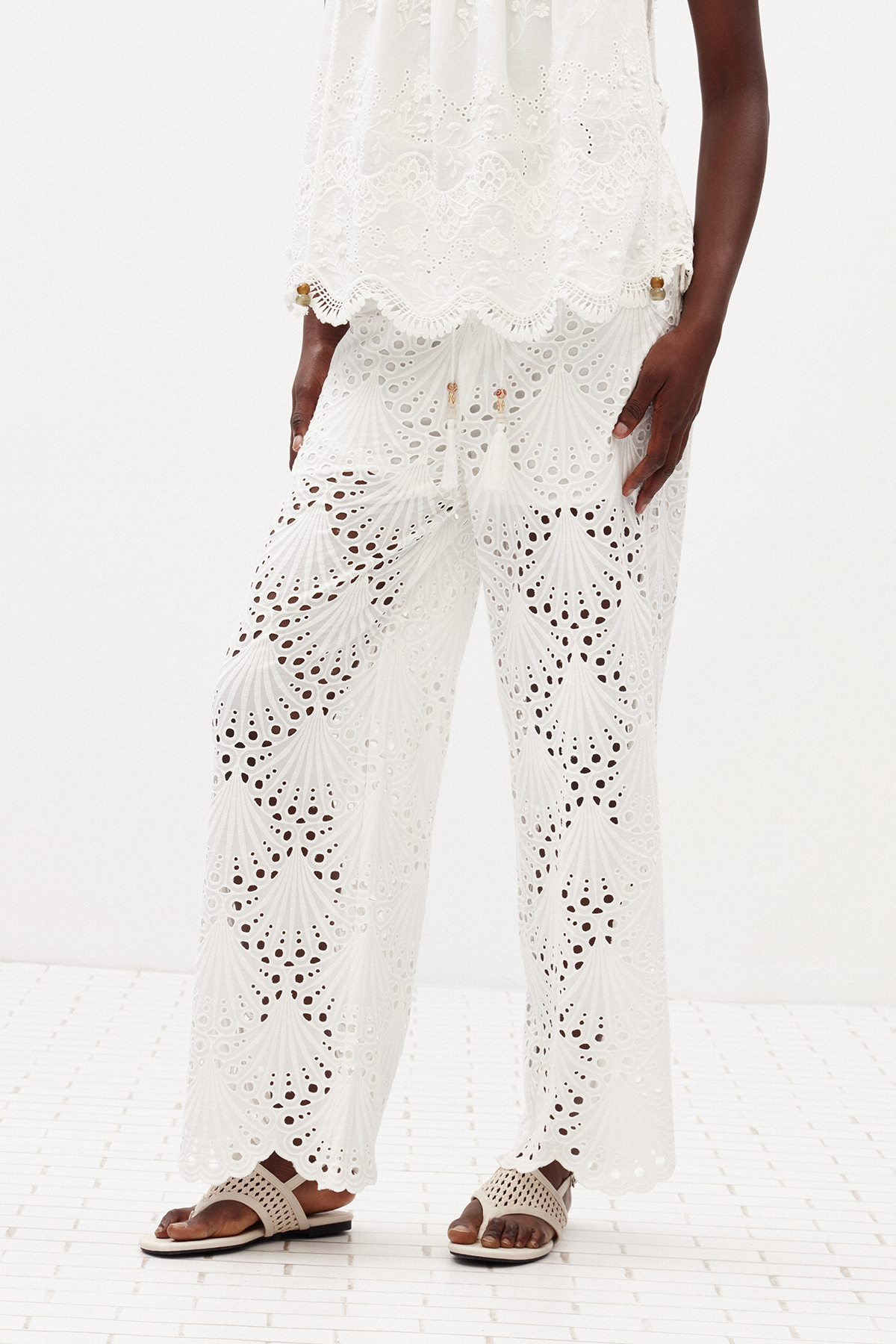 Ilanit Lace Wide Leg Pants