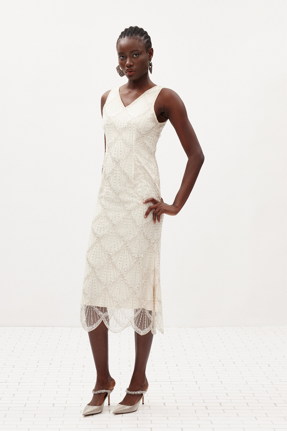 Ilar Sleeveless Embellished Maxi Dress