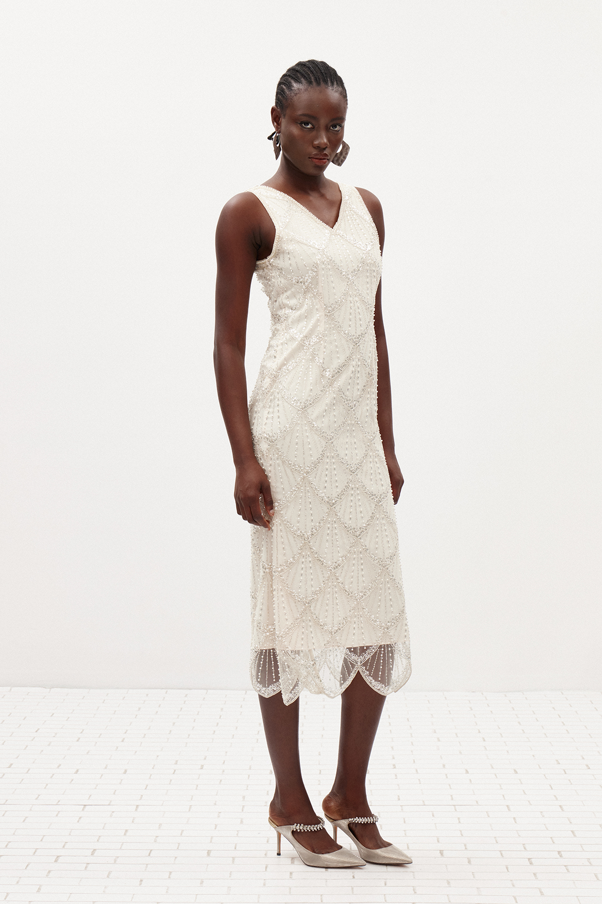 Ilar Sleeveless Embellished Maxi Dress