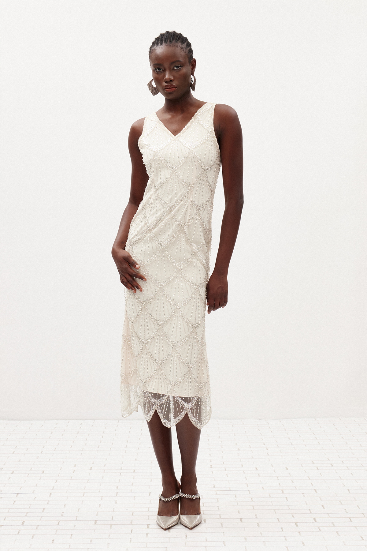 Ilar Sleeveless Embellished Maxi Dress