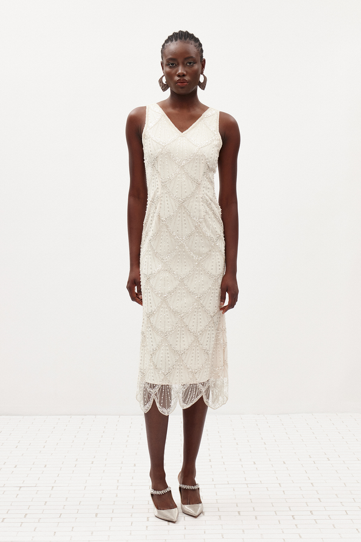 Ilar Sleeveless Embellished Maxi Dress