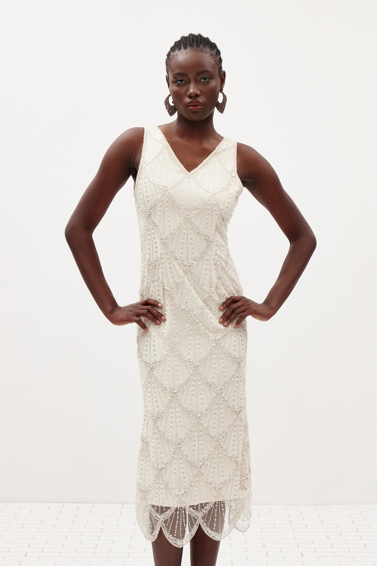 Ilar Sleeveless Embellished Maxi Dress