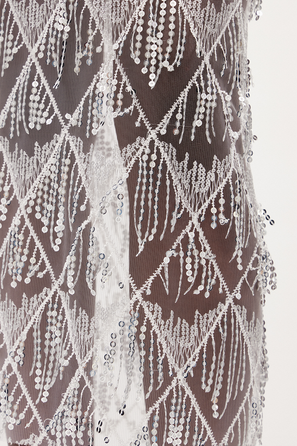 Ilargi Halter Neck Bow  Sequin Maxi Dress