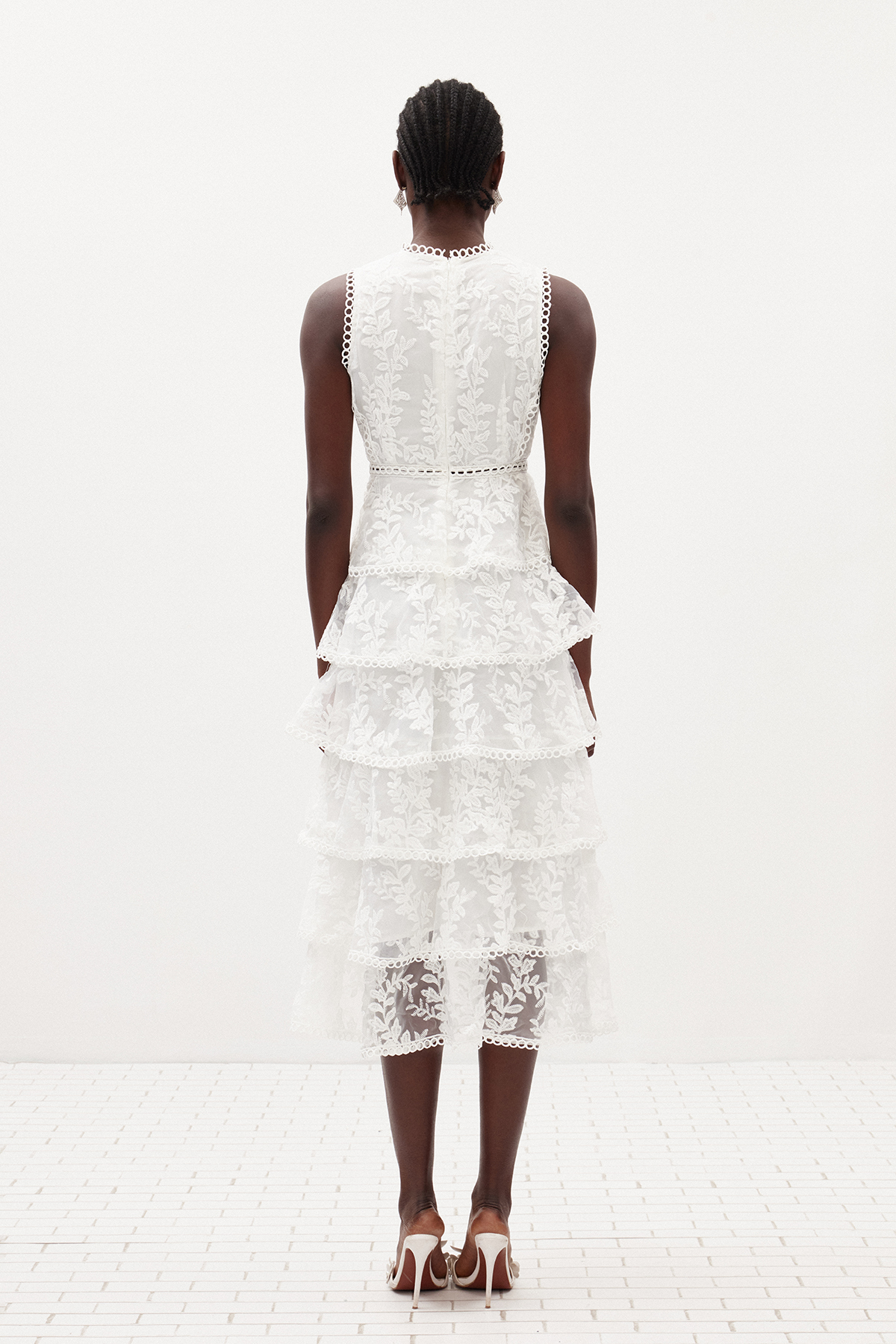 Ilaria Embroidered Tiered Maxi Dress