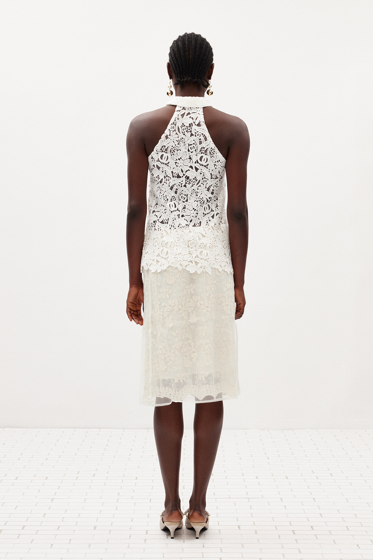 Ilariy Lace Midi Skirt