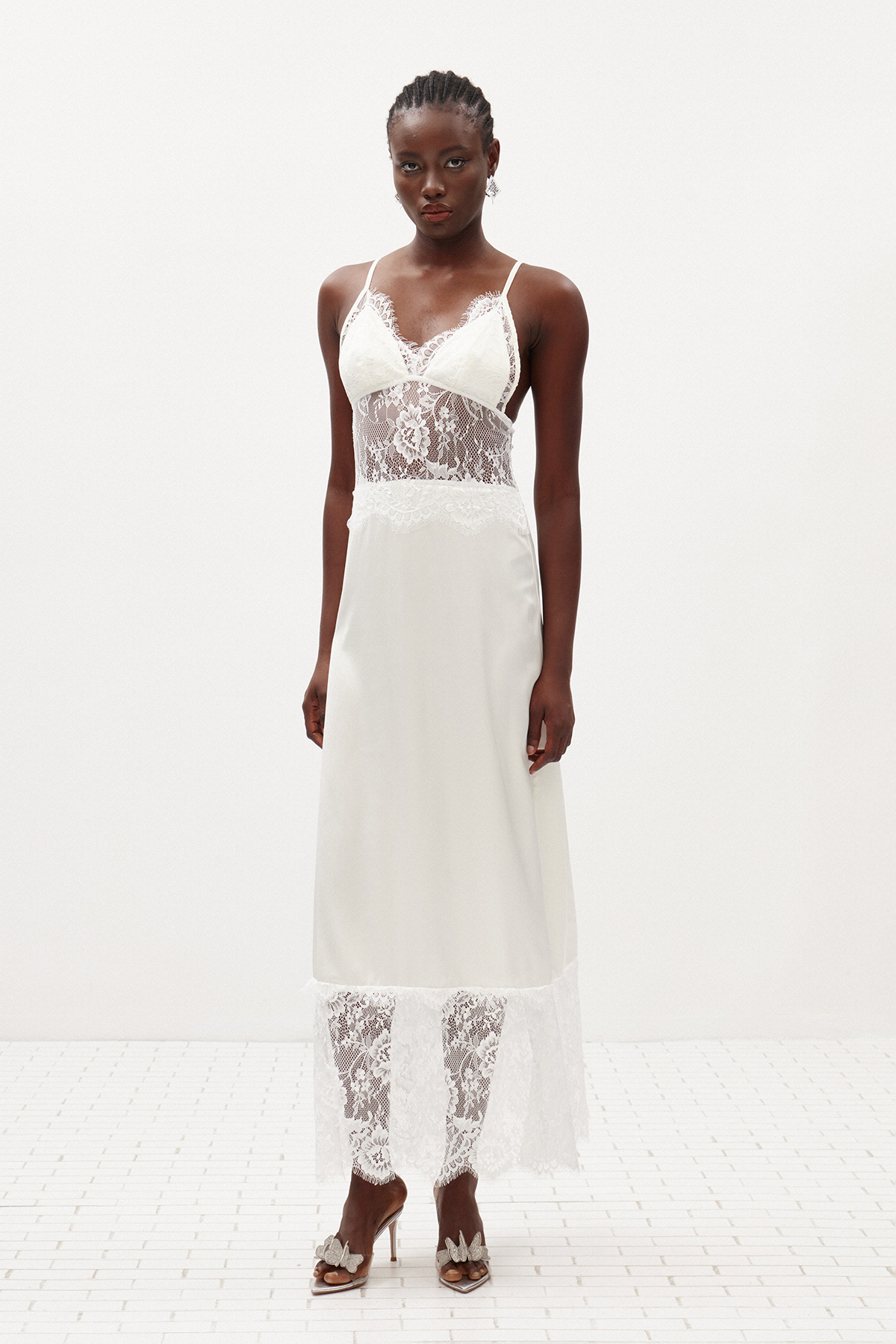 Ilda Spaghetti Lace Maxi Dress
