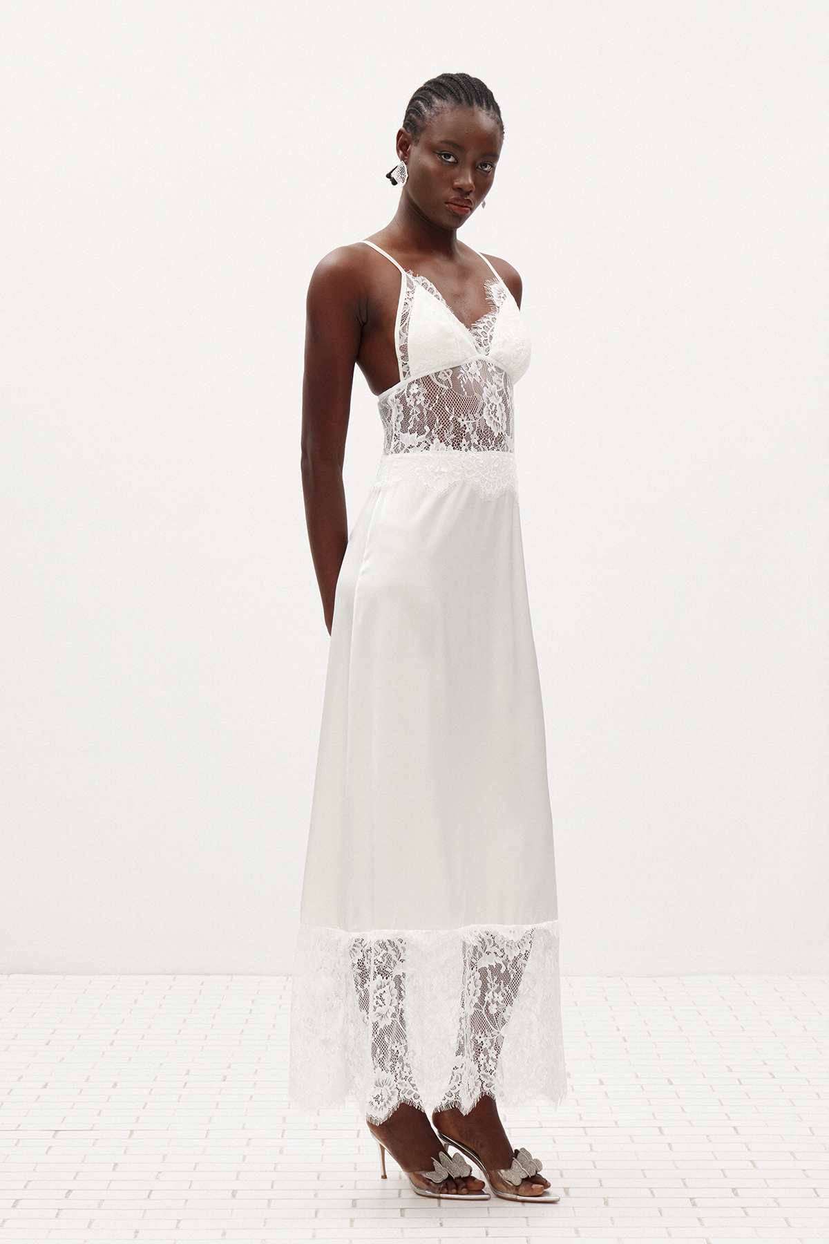 Ilda Spaghetti Lace Maxi Dress
