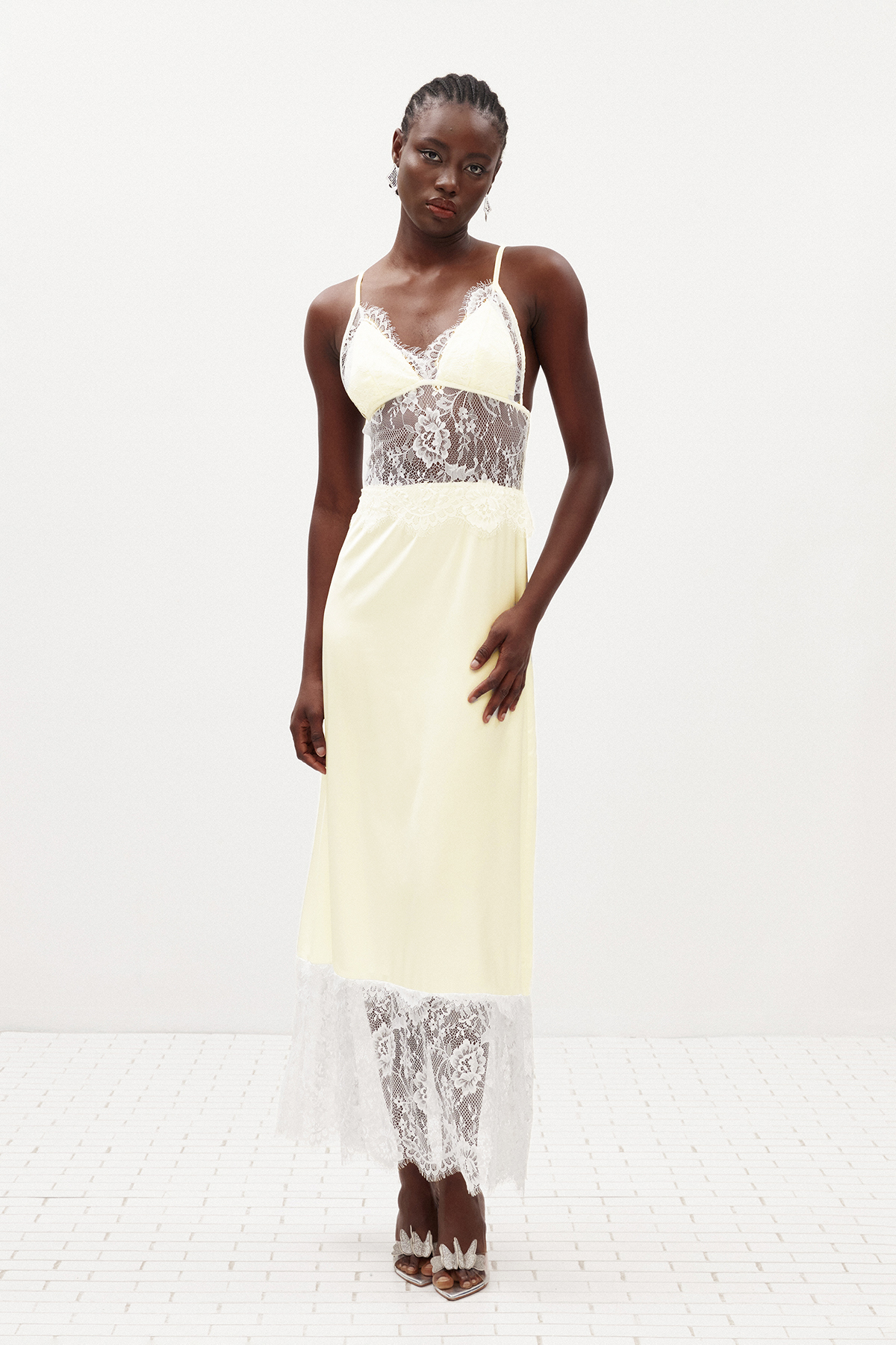 Ilda Spaghetti Lace Maxi Dress