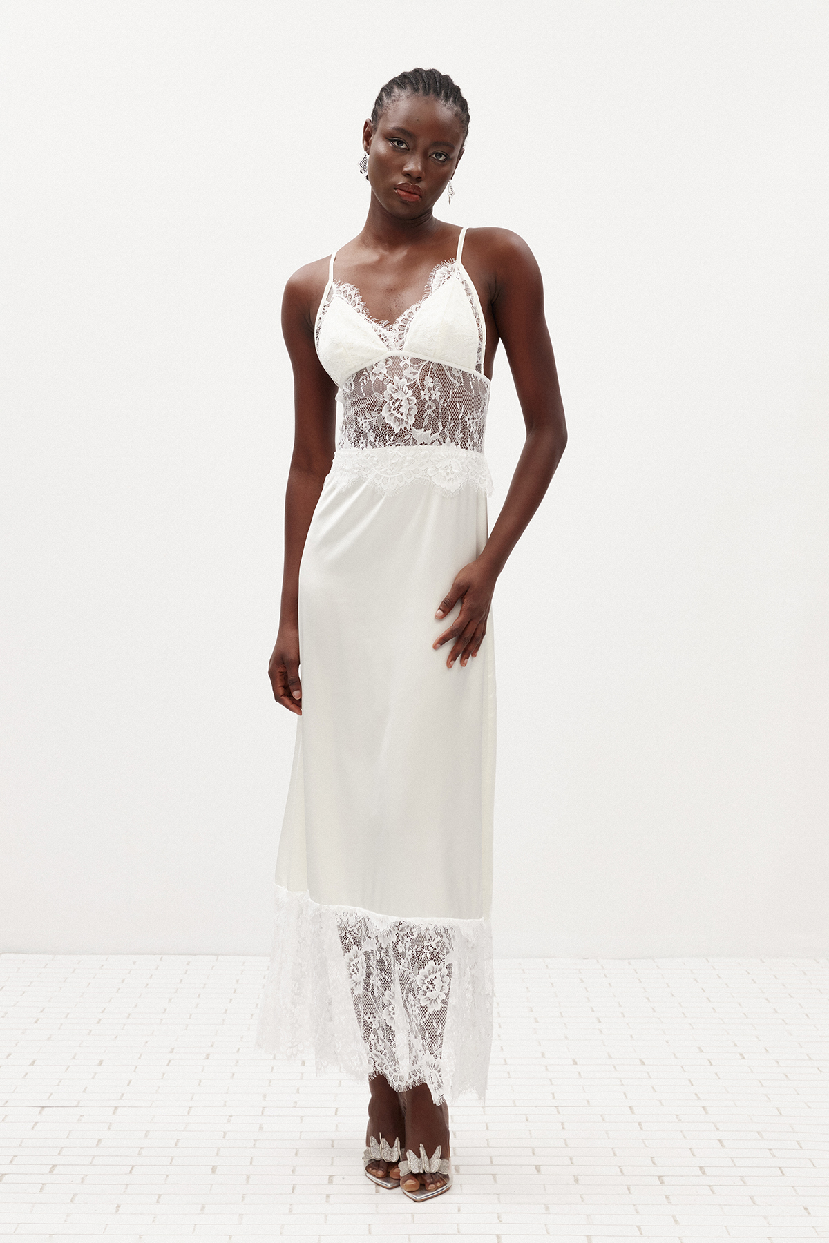 Ilda Spaghetti Lace Maxi Dress