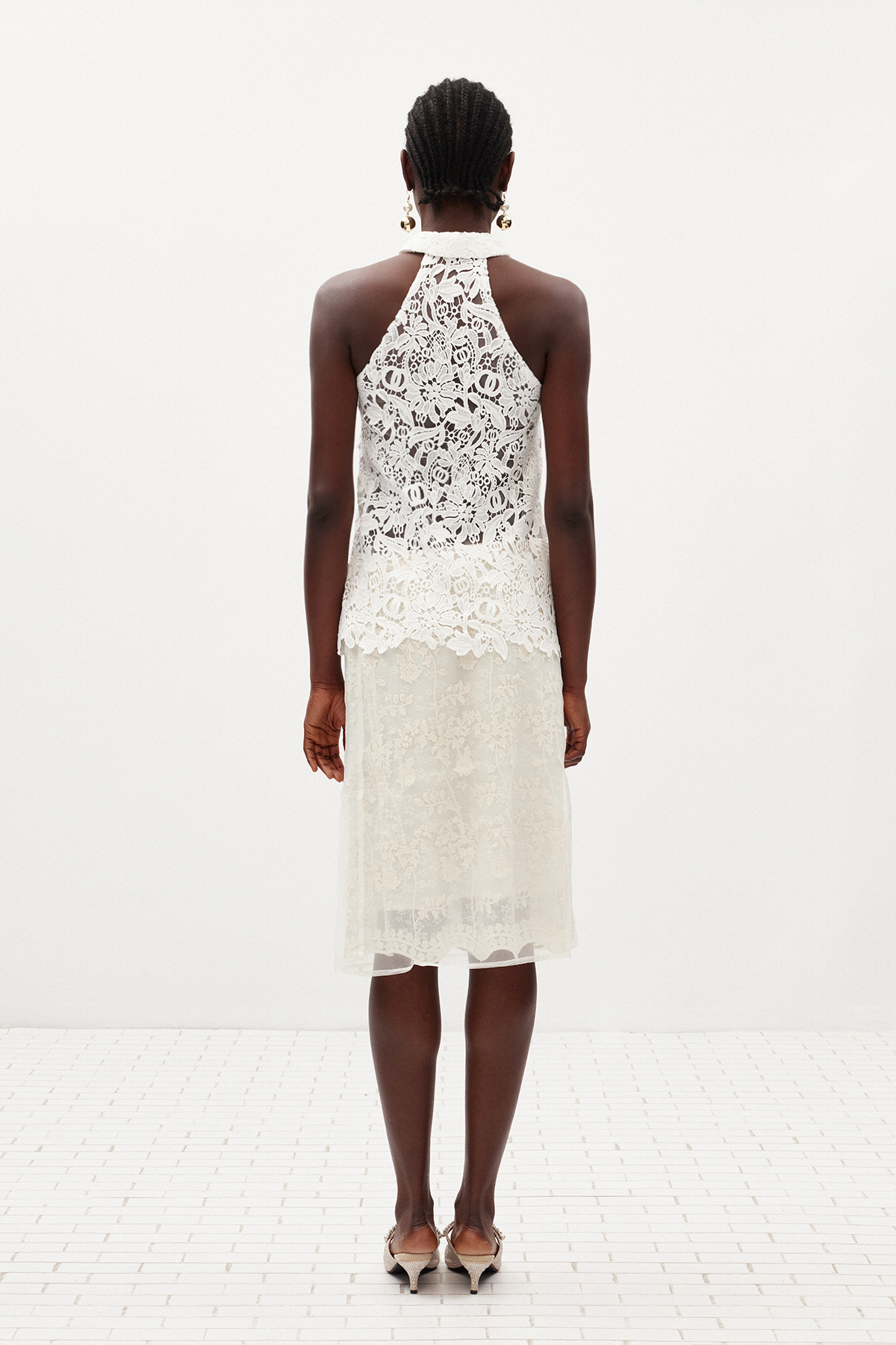 Ildefonso Sleeveless Lace Shirt