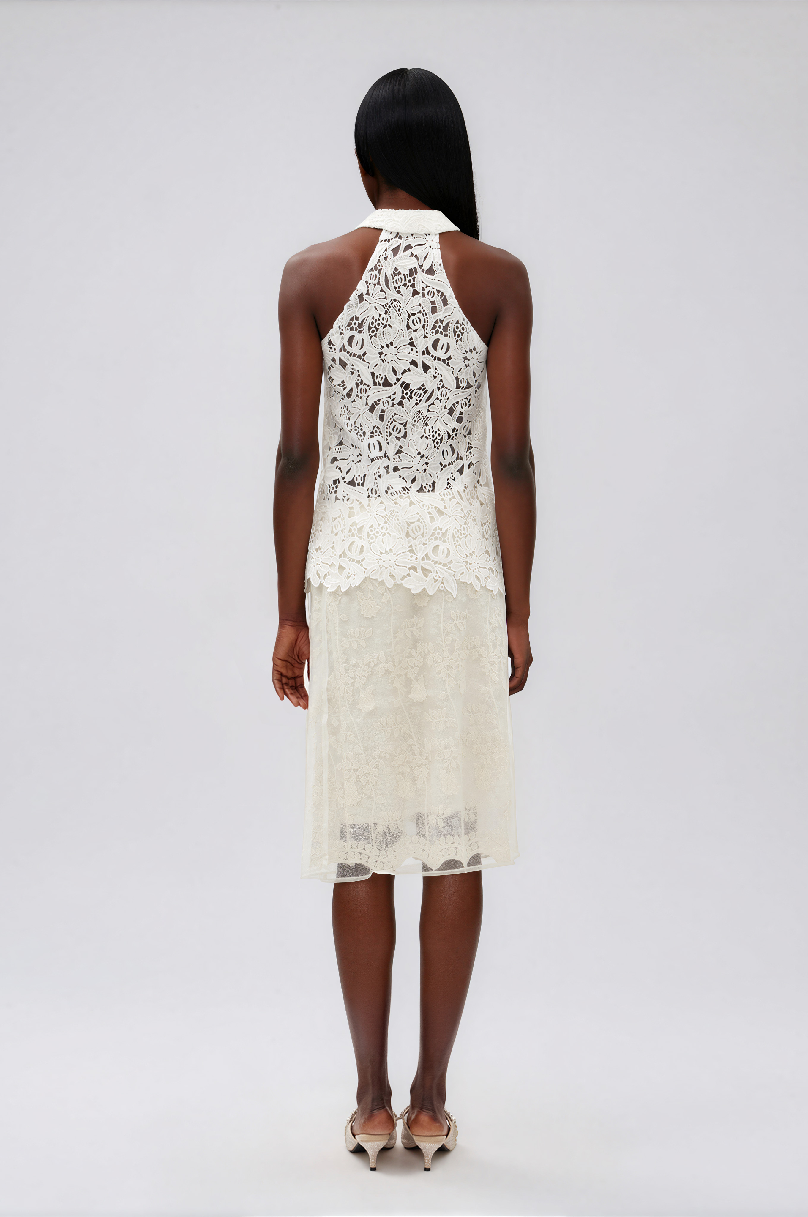 Ildefonso Sleeveless Lace Shirt