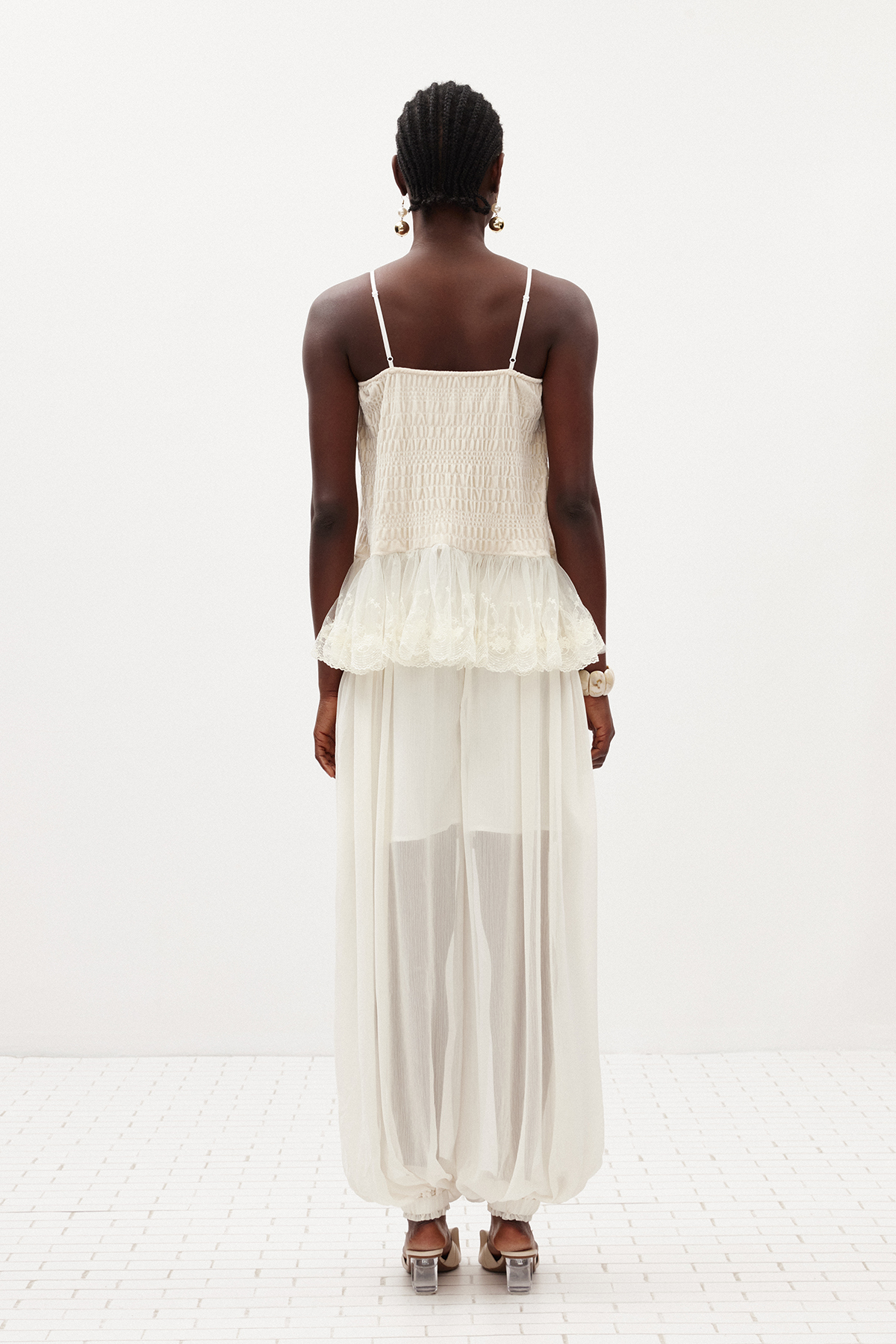 Ildiko Spaghetti Mesh Pants Set
