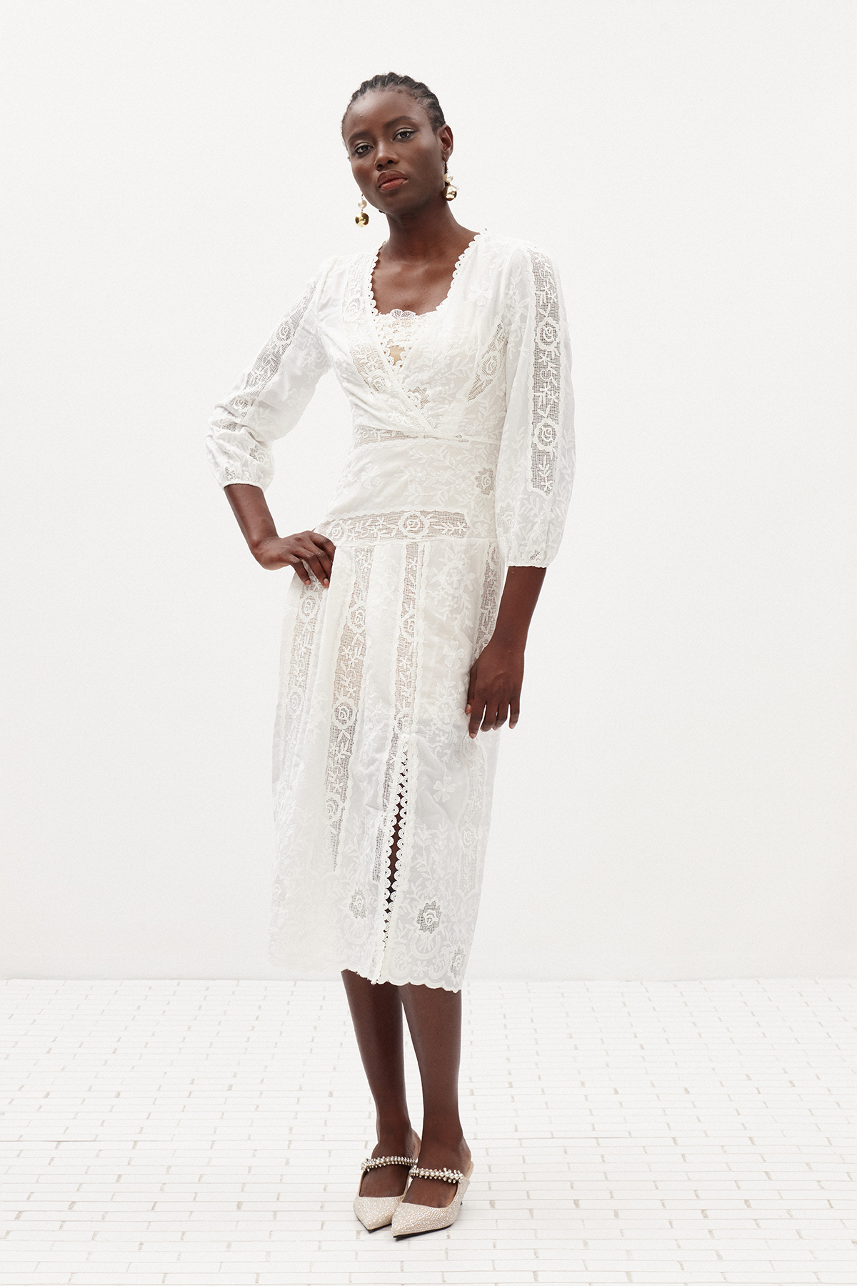 Ileen Two Piece Lace Midi Dress