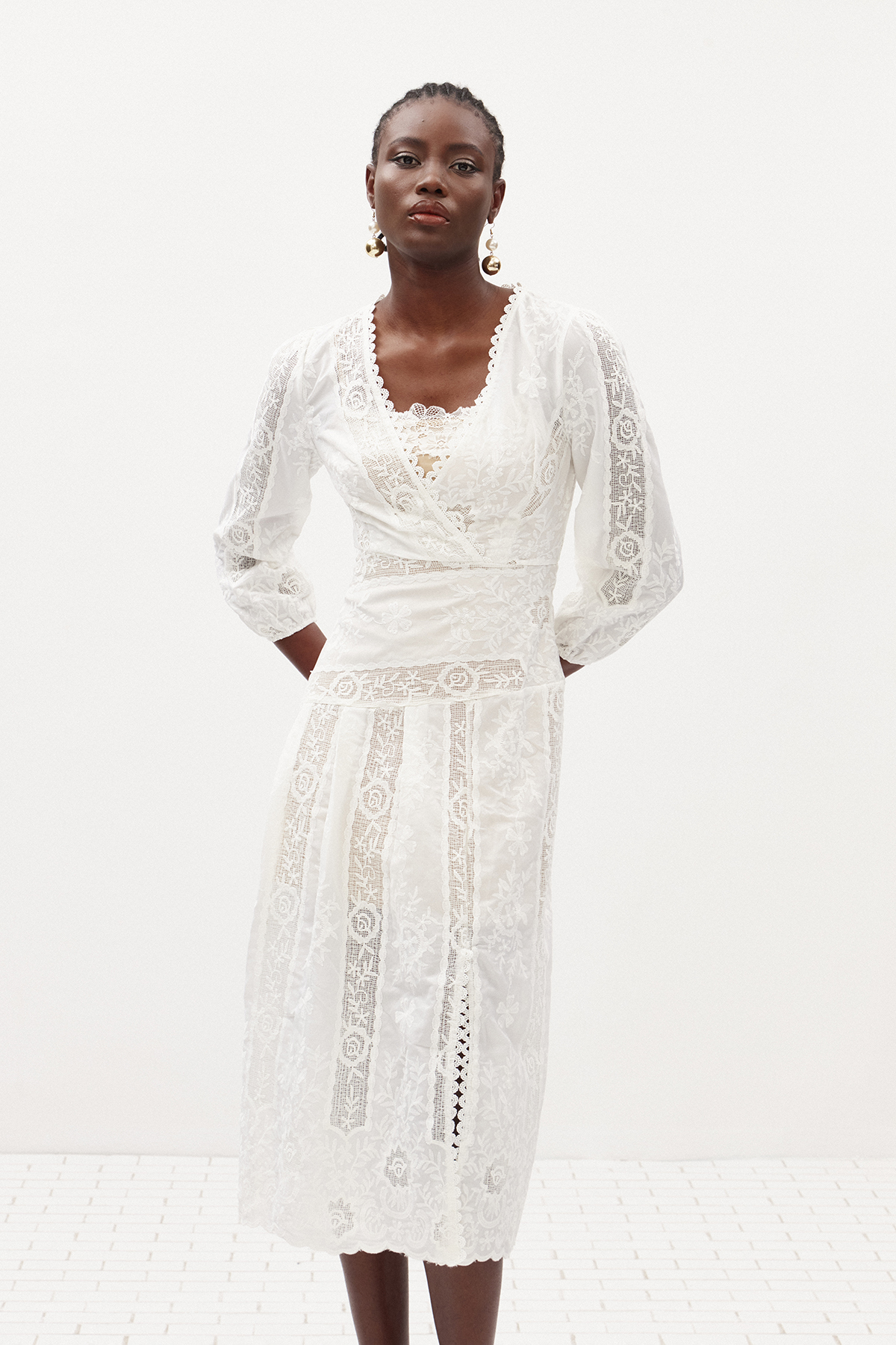Ileen Two Piece Lace Midi Dress