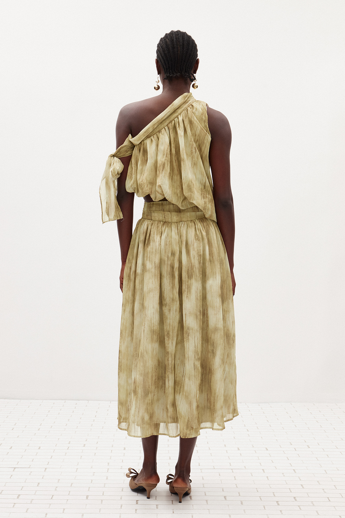Ilene One Shoulder Tie Dye Skirt Set