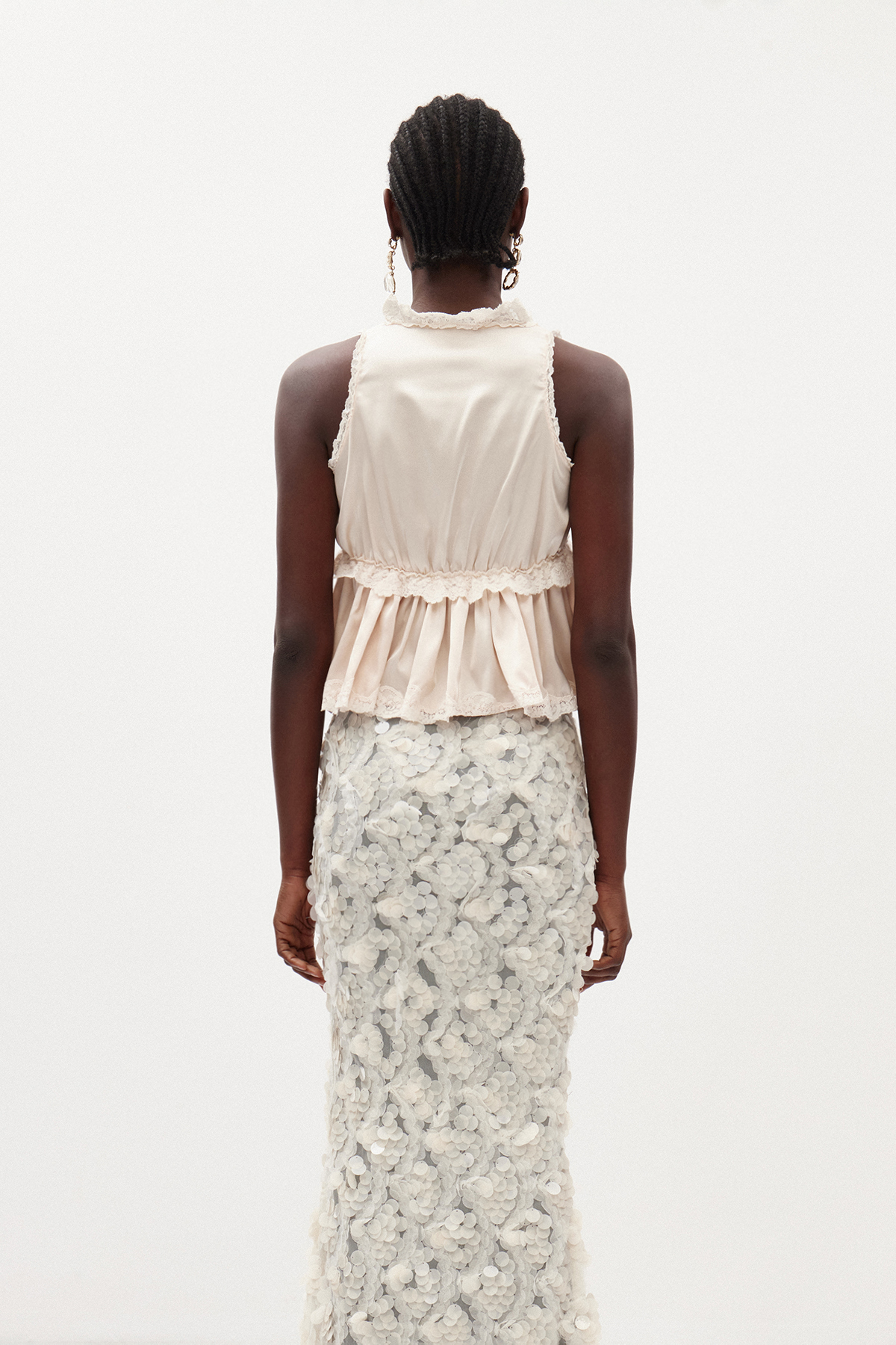 Ilhami Ruffle Satin Top
