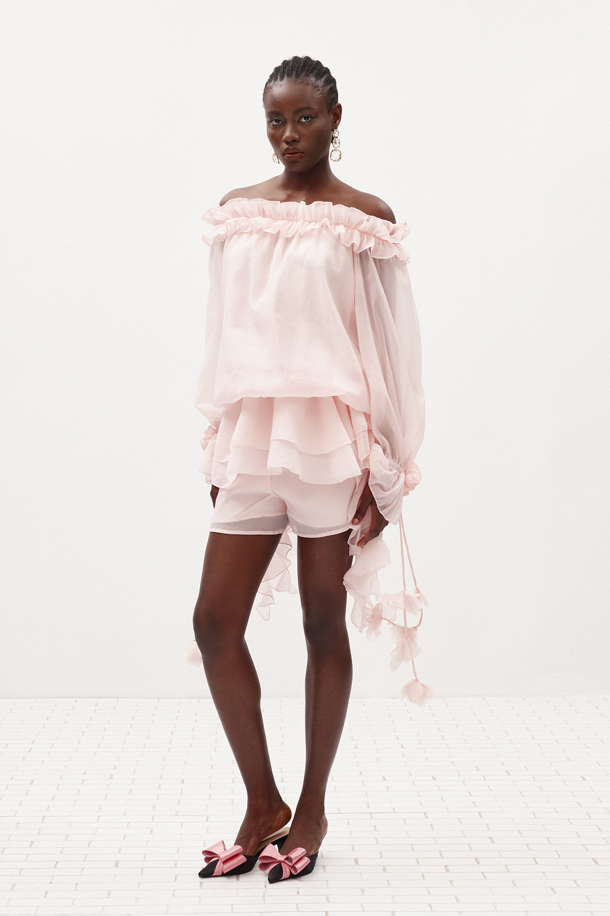 Ilhan Flower Ruffle Shorts Set