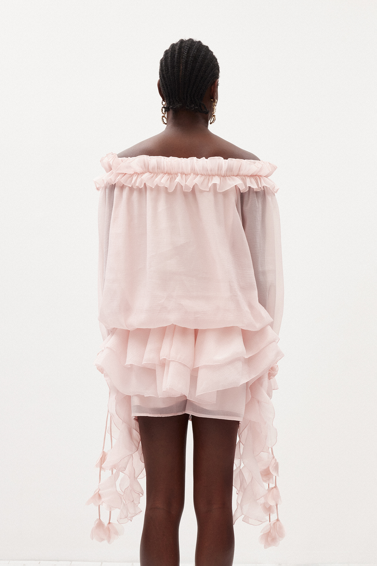 Ilhan Flower Ruffle Shorts Set