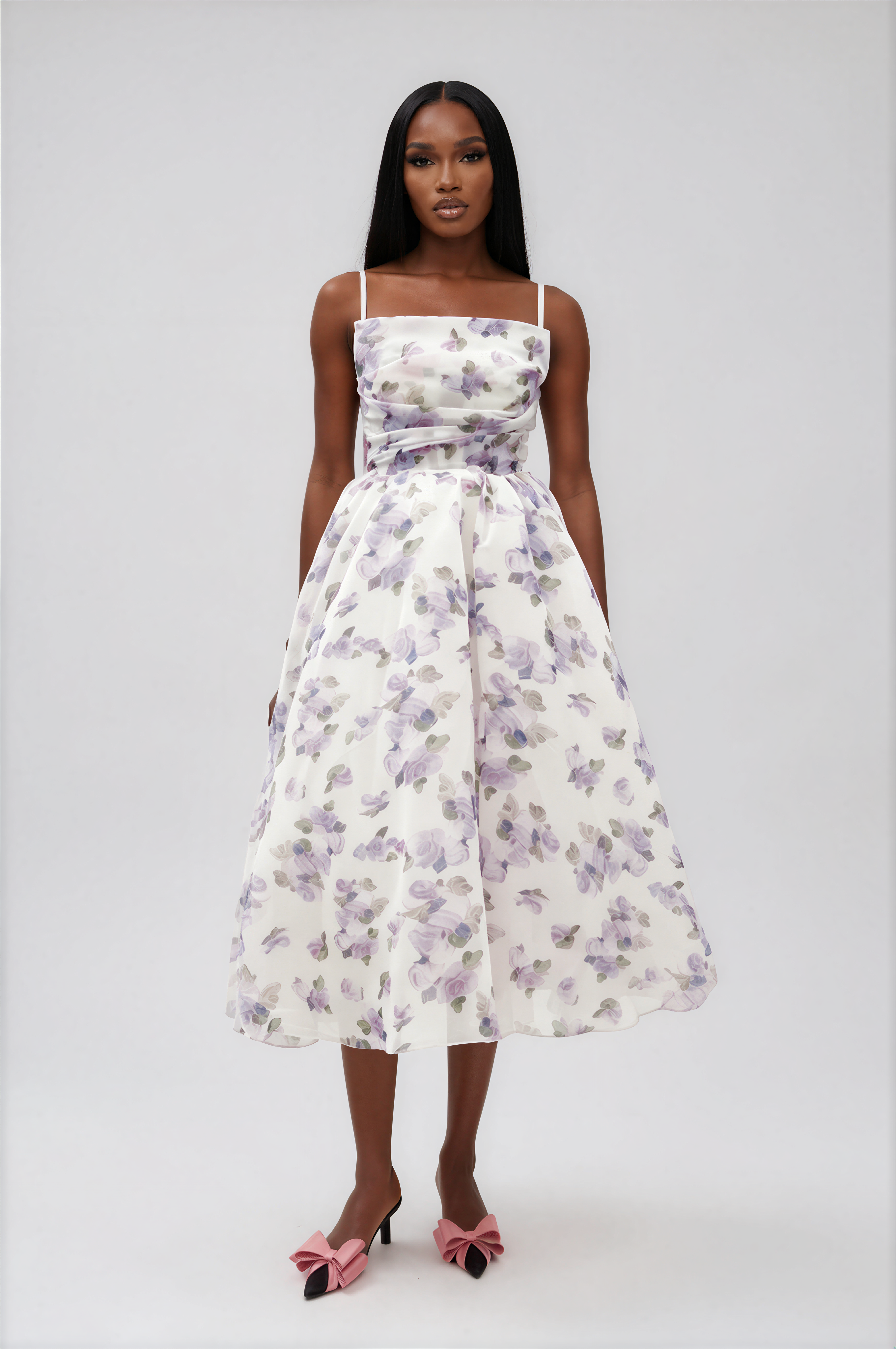 Ilias Spaghetti Floral Maxi Dress