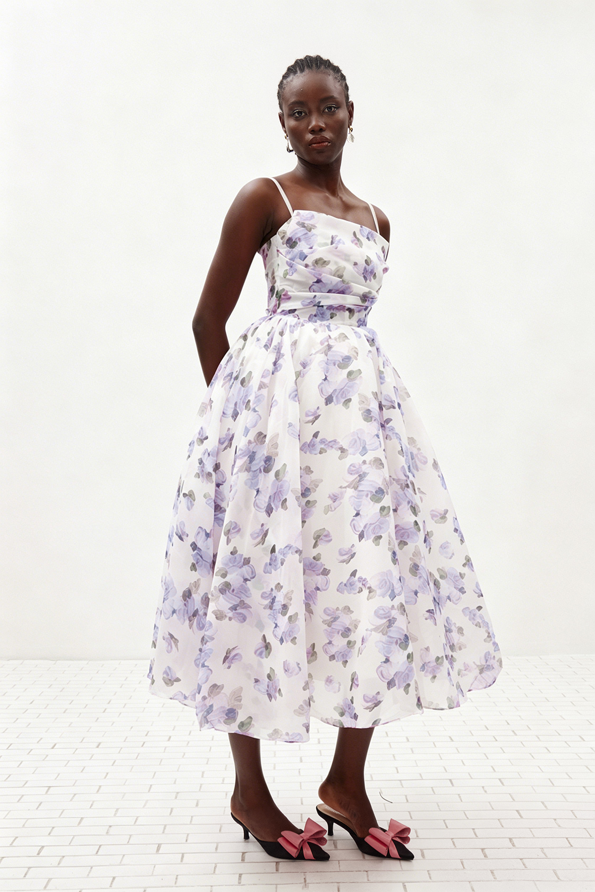 Ilias Spaghetti Floral Maxi Dress