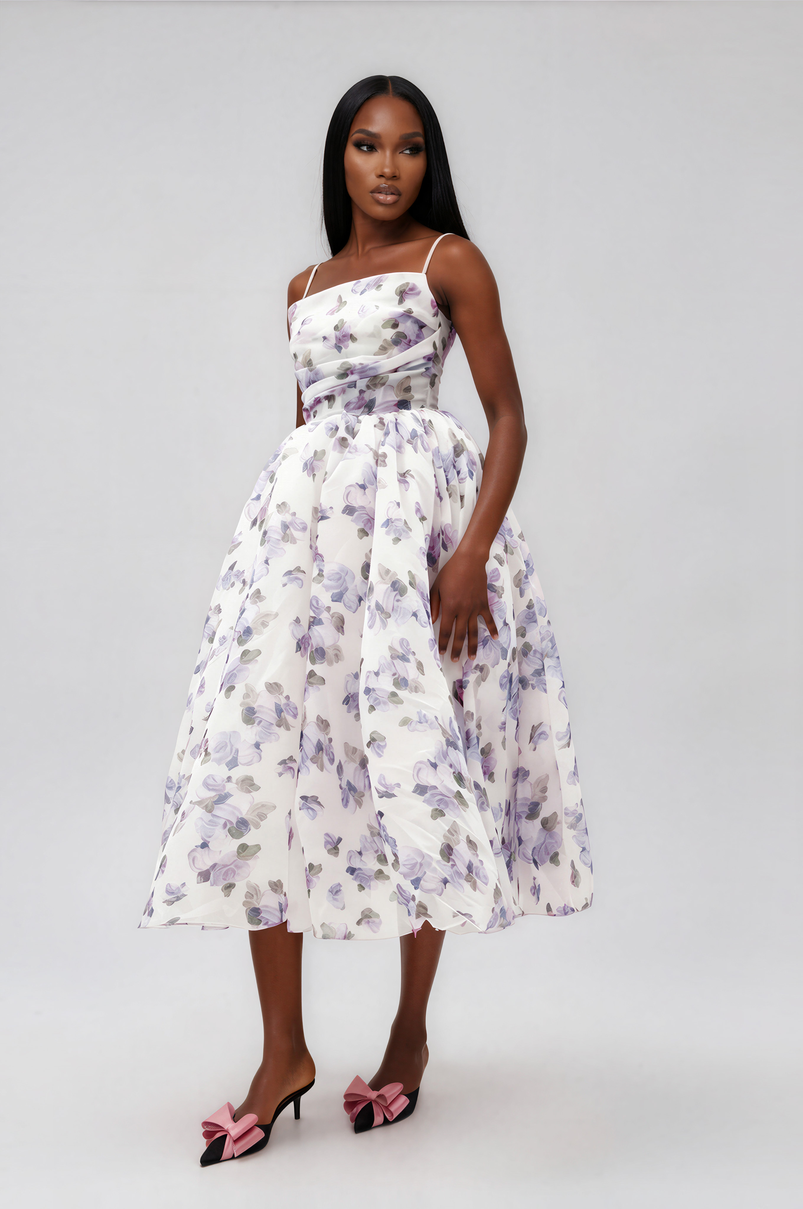 Ilias Spaghetti Floral Maxi Dress