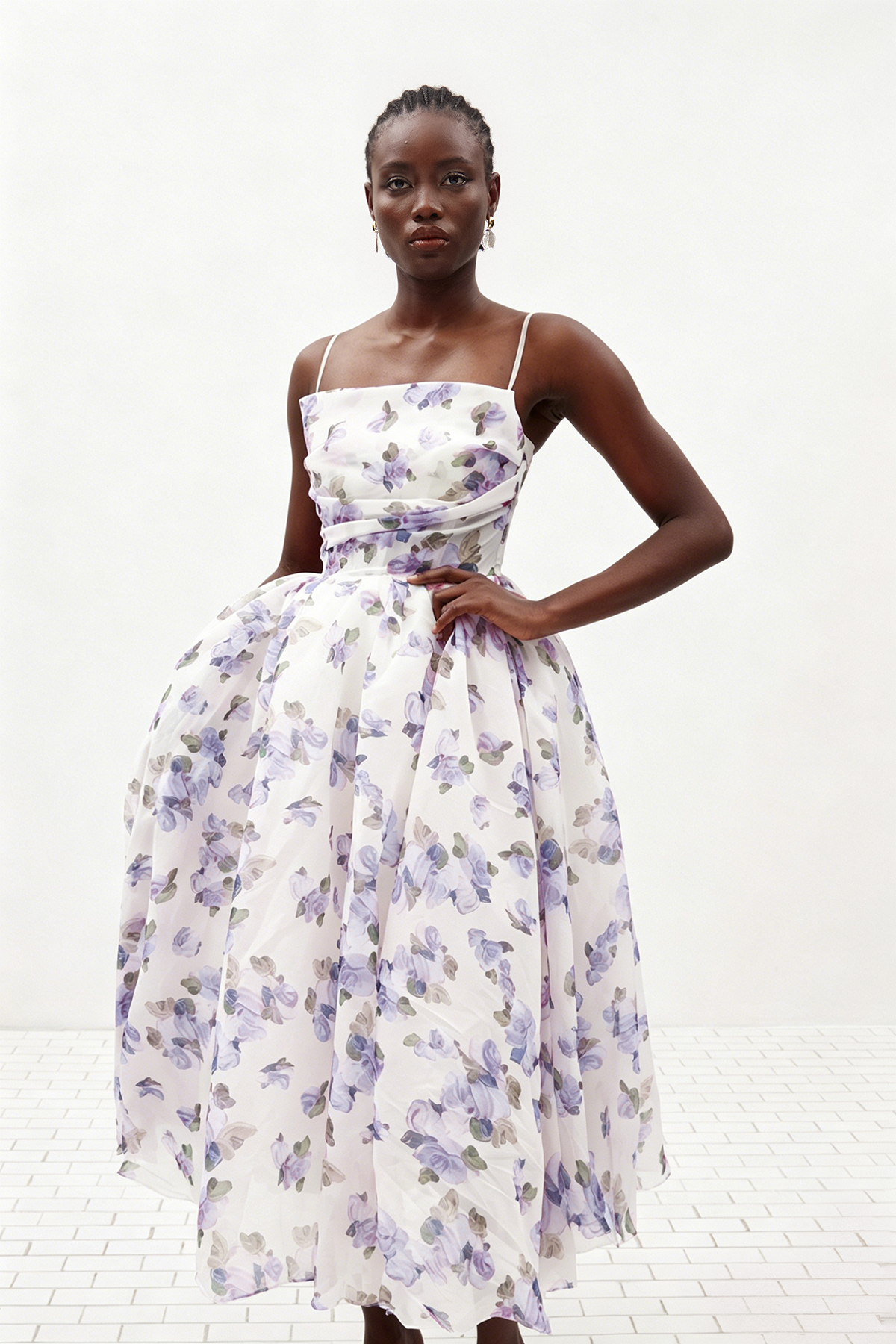 Ilias Spaghetti Floral Maxi Dress
