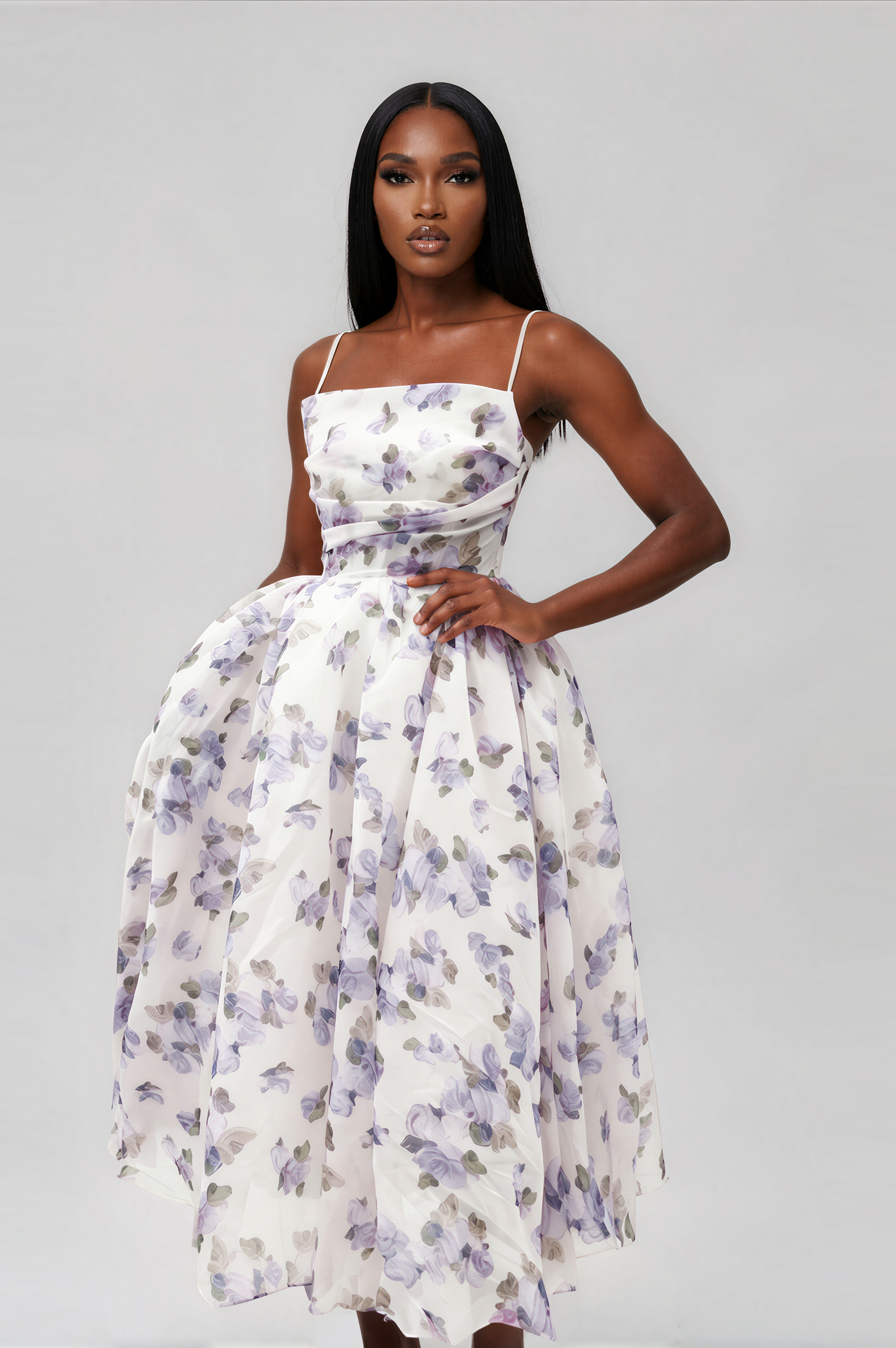 Ilias Spaghetti Floral Maxi Dress