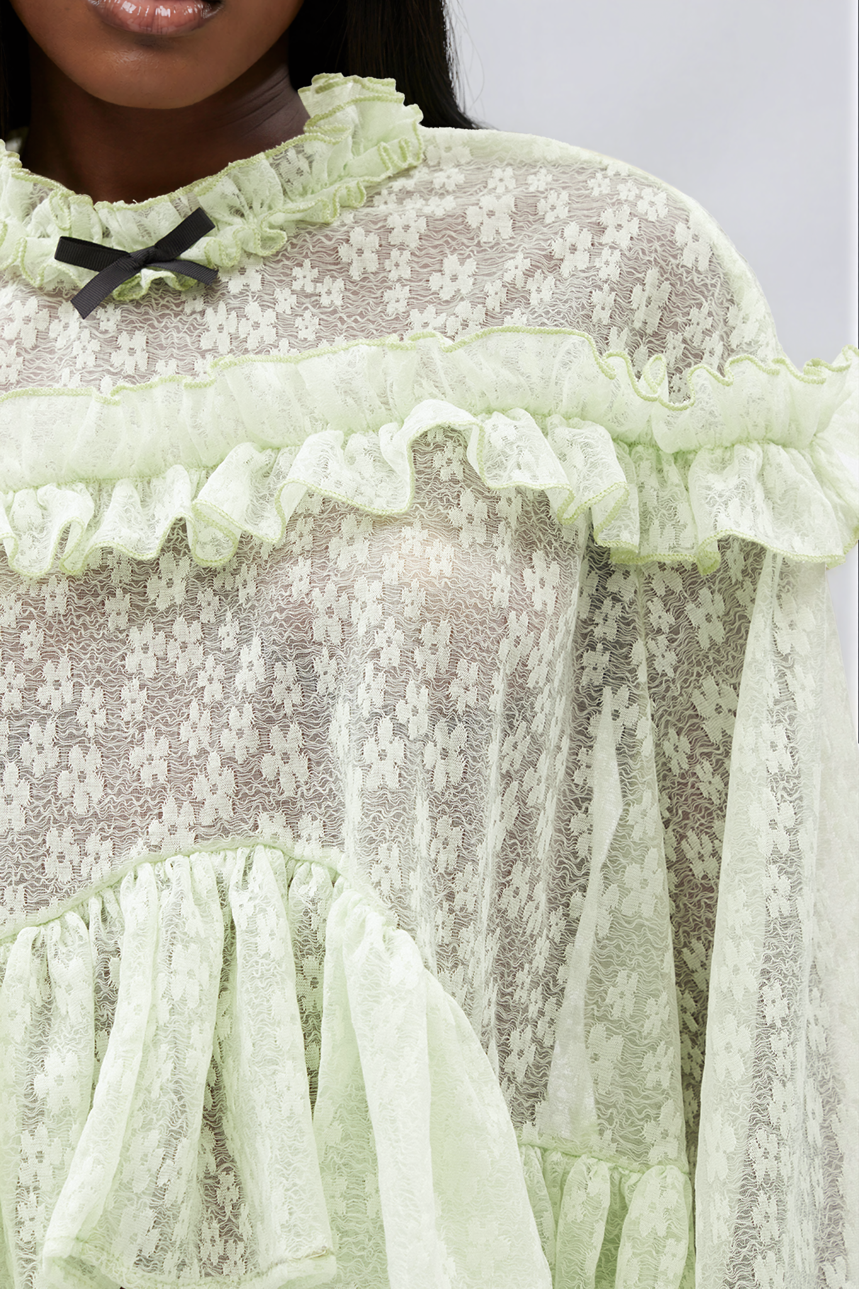 Ilija Lace Ruffle Shorts Set