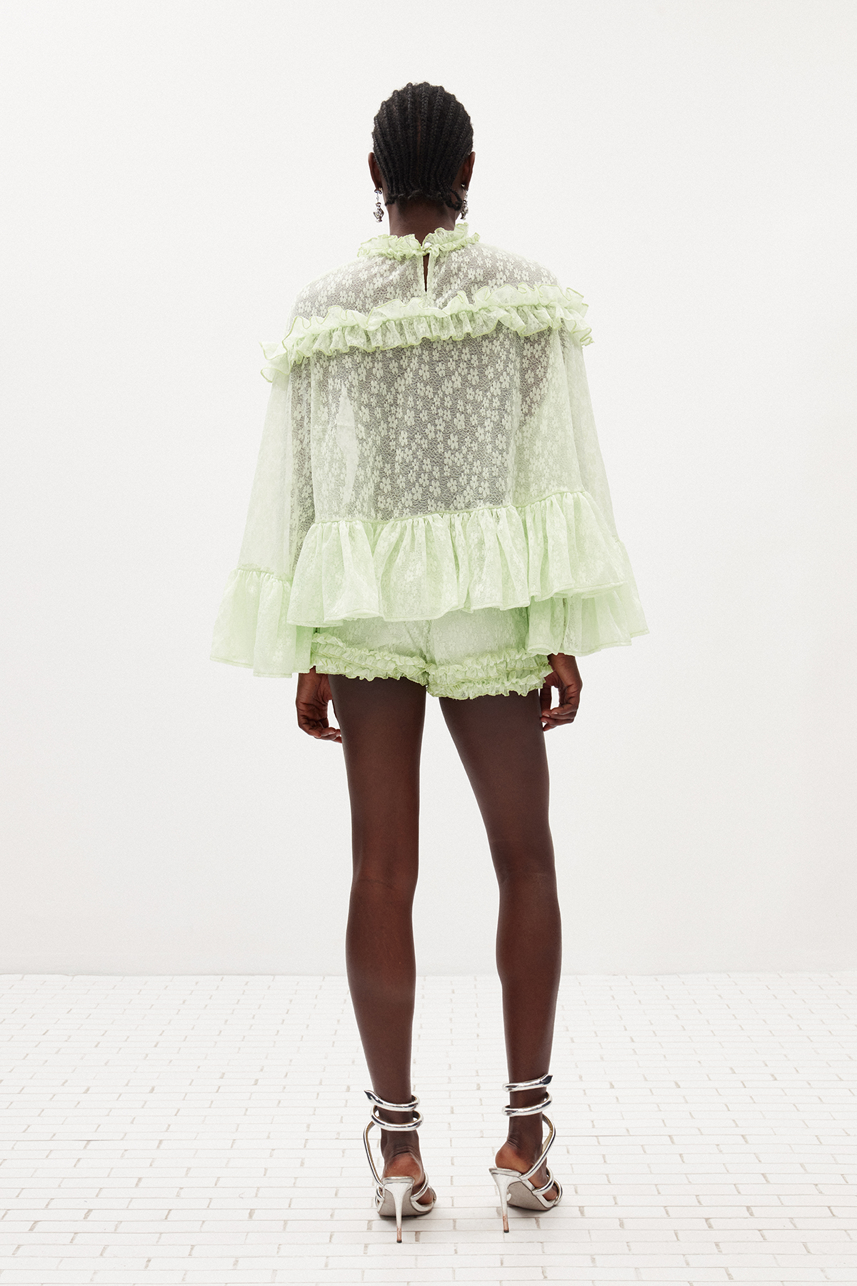 Ilija Lace Ruffle Shorts Set