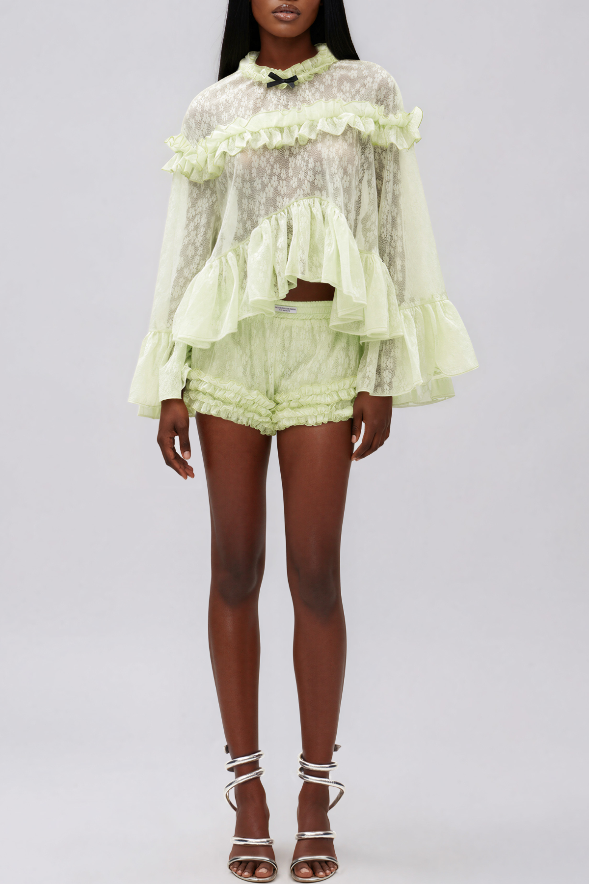 Ilija Lace Ruffle Shorts Set
