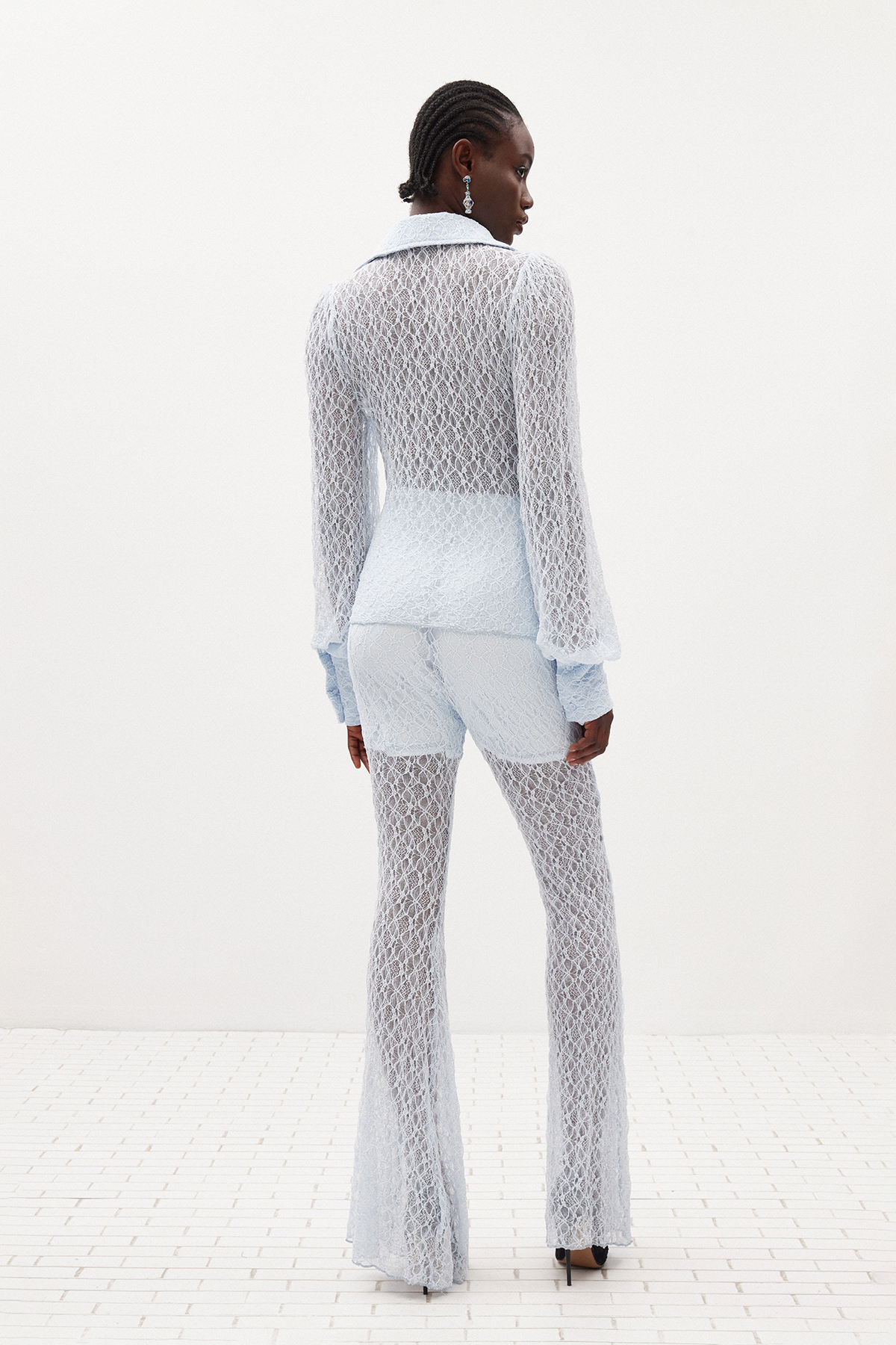 Ilinka Lace Draped Pants Set