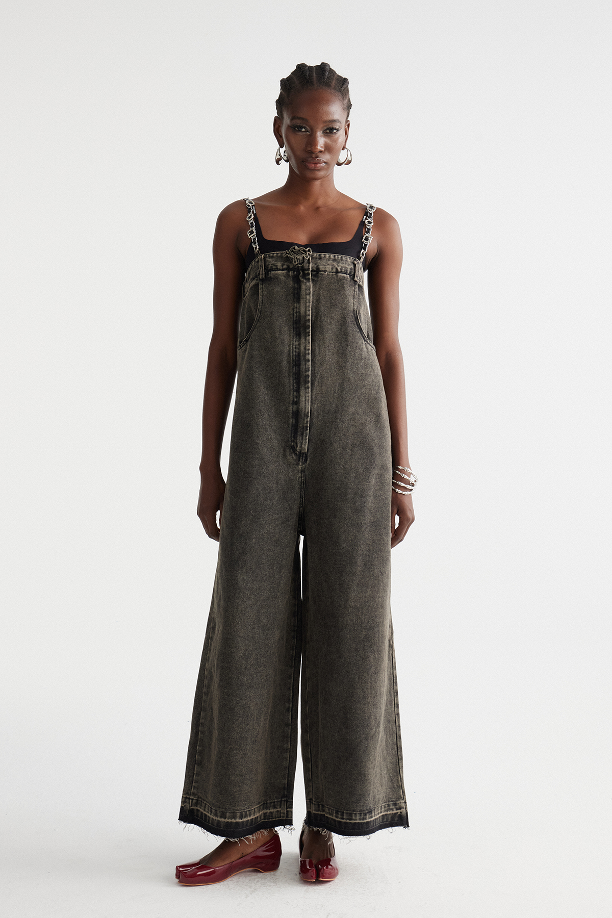 Ilithyia Flower Denim Overalls
